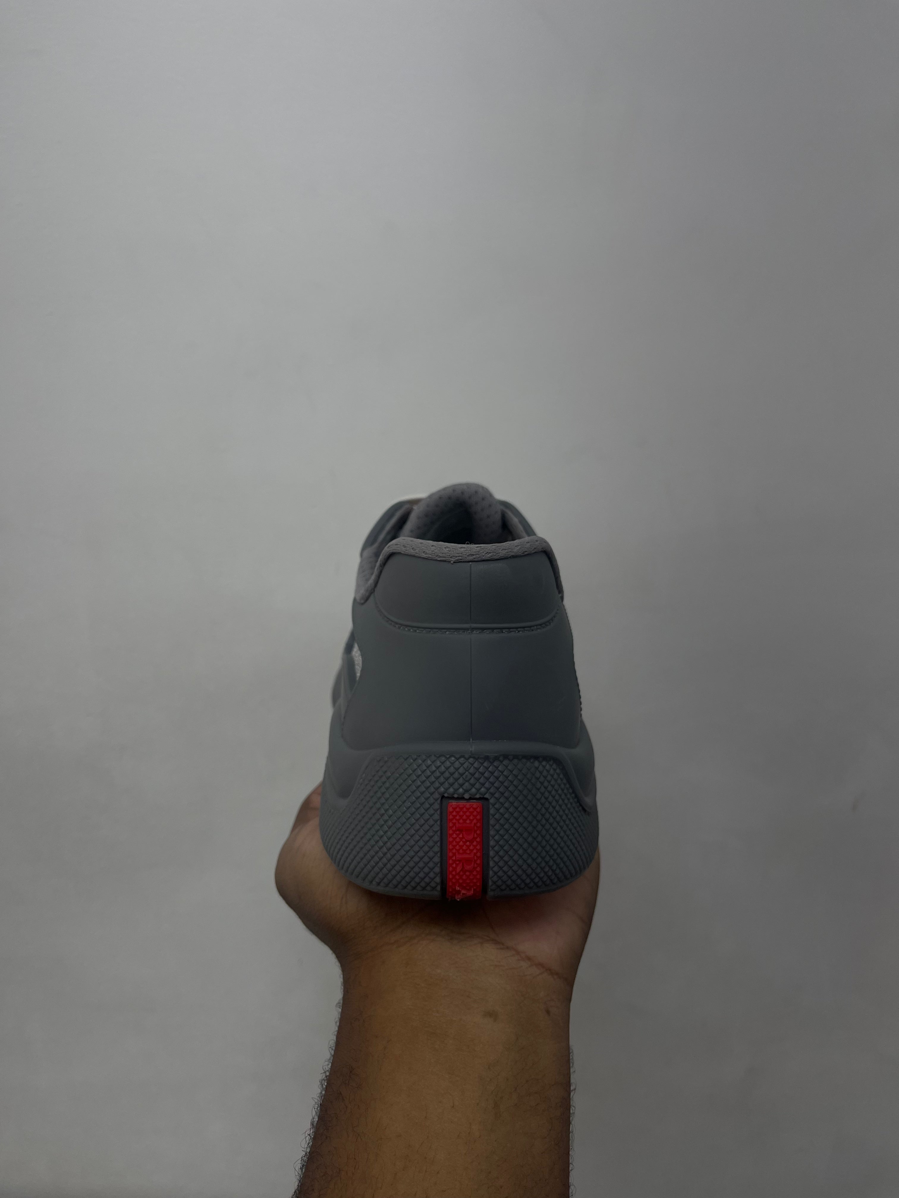 Prada Grey Rubber Cups Sneakers