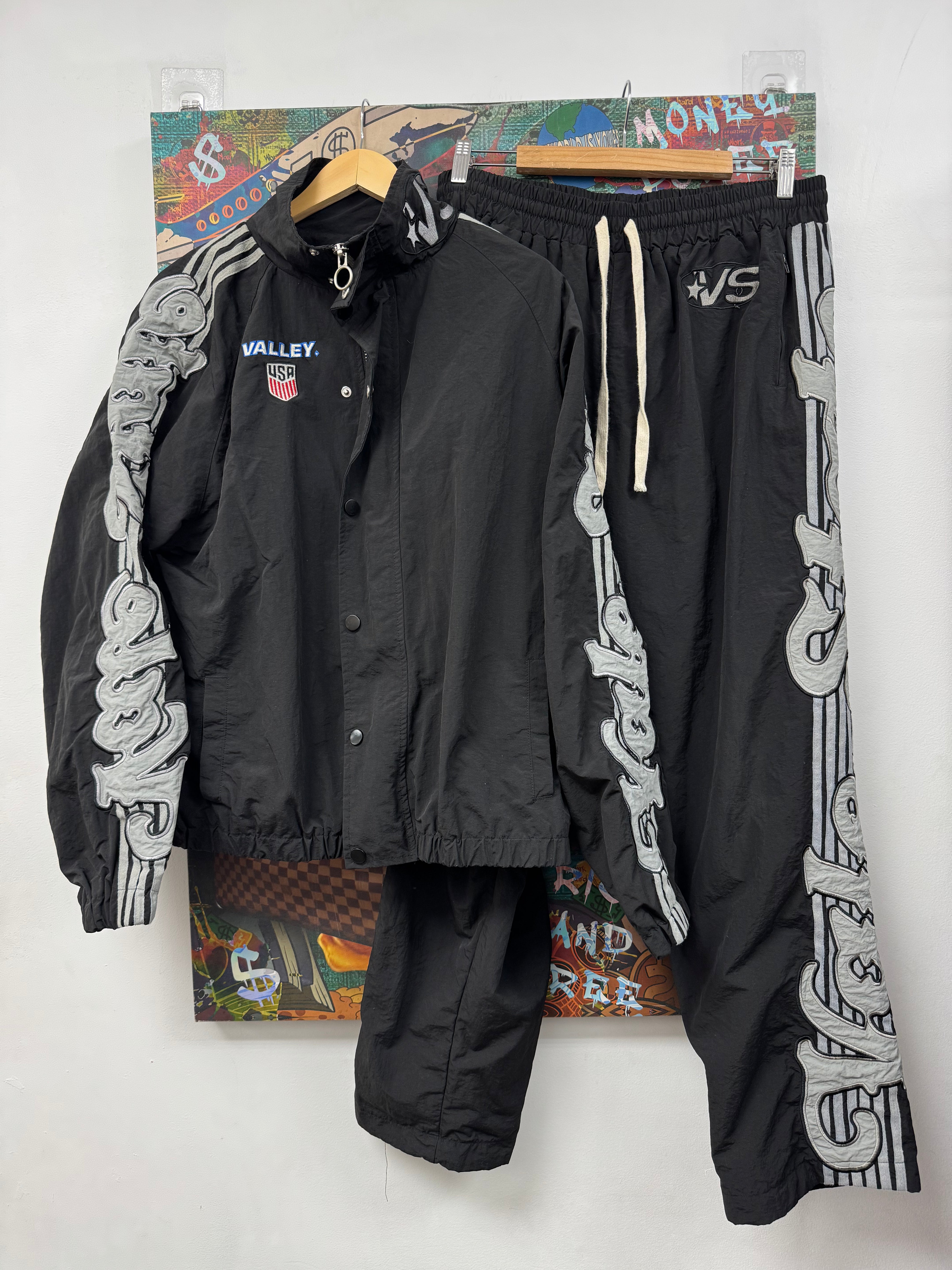 Vale Black Grey Track Suit