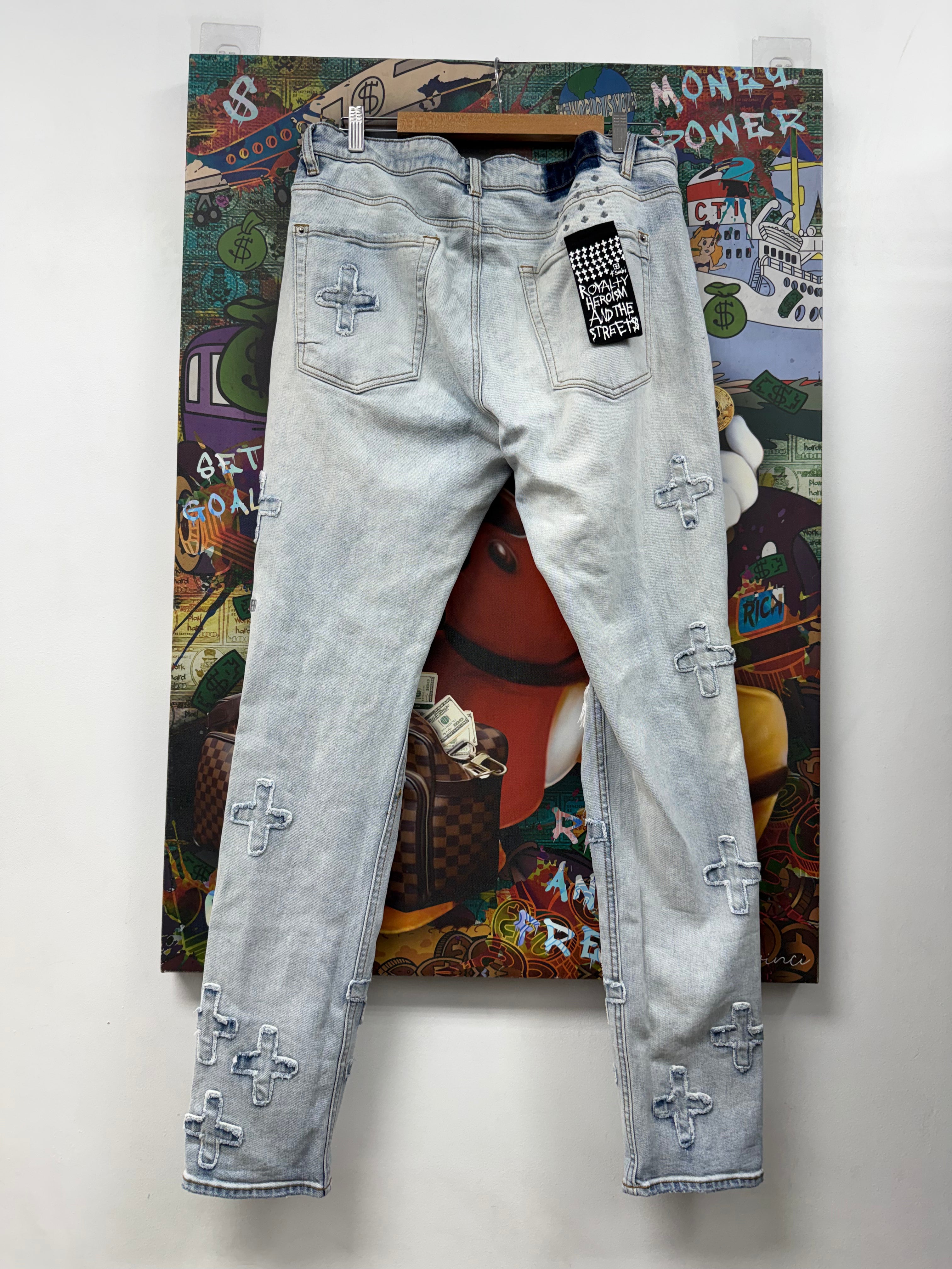 Ksubi Light Wash Plus Patchwork Jeans
