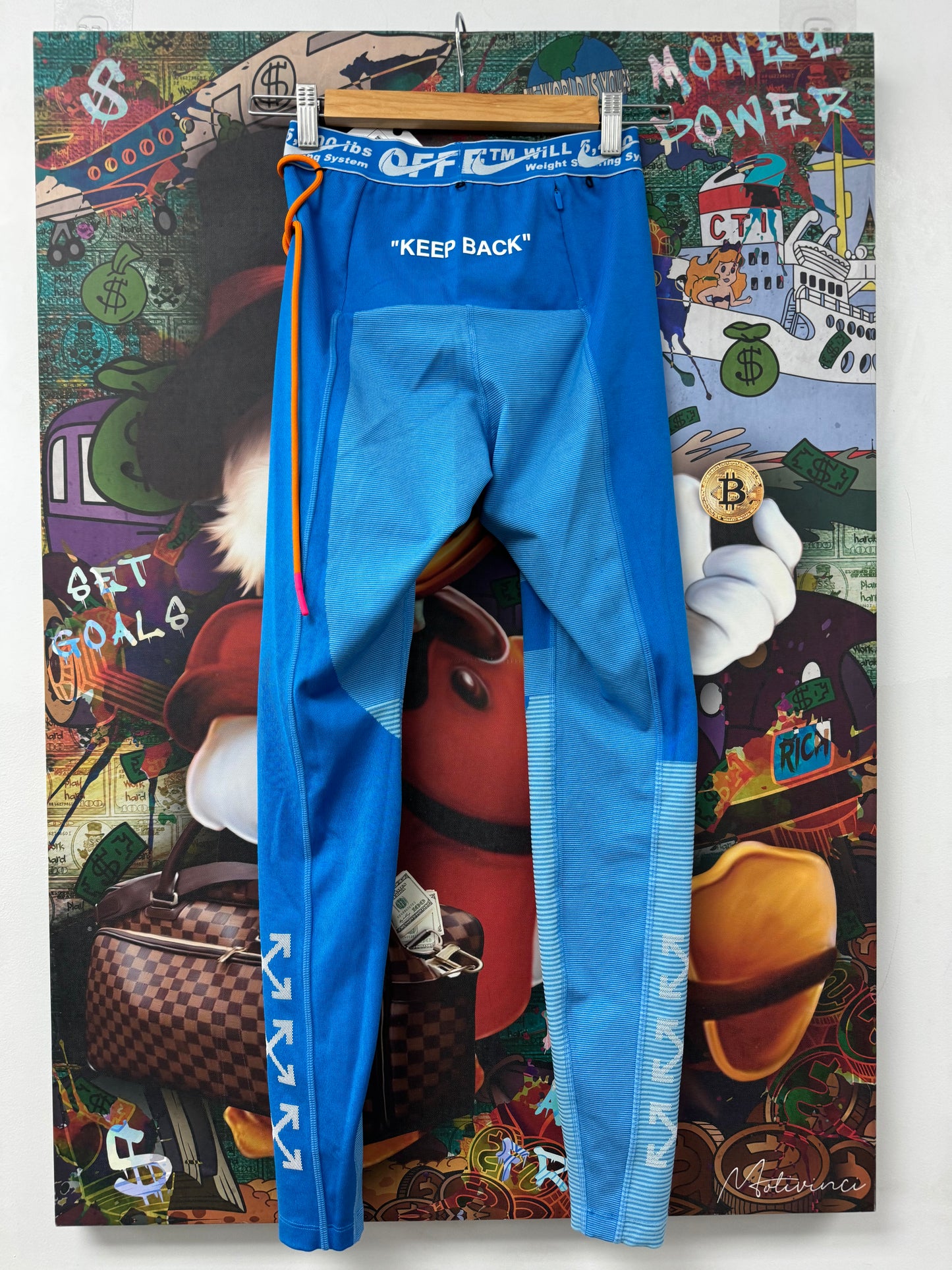 Off White Blue Legging Used Smalll N/A
