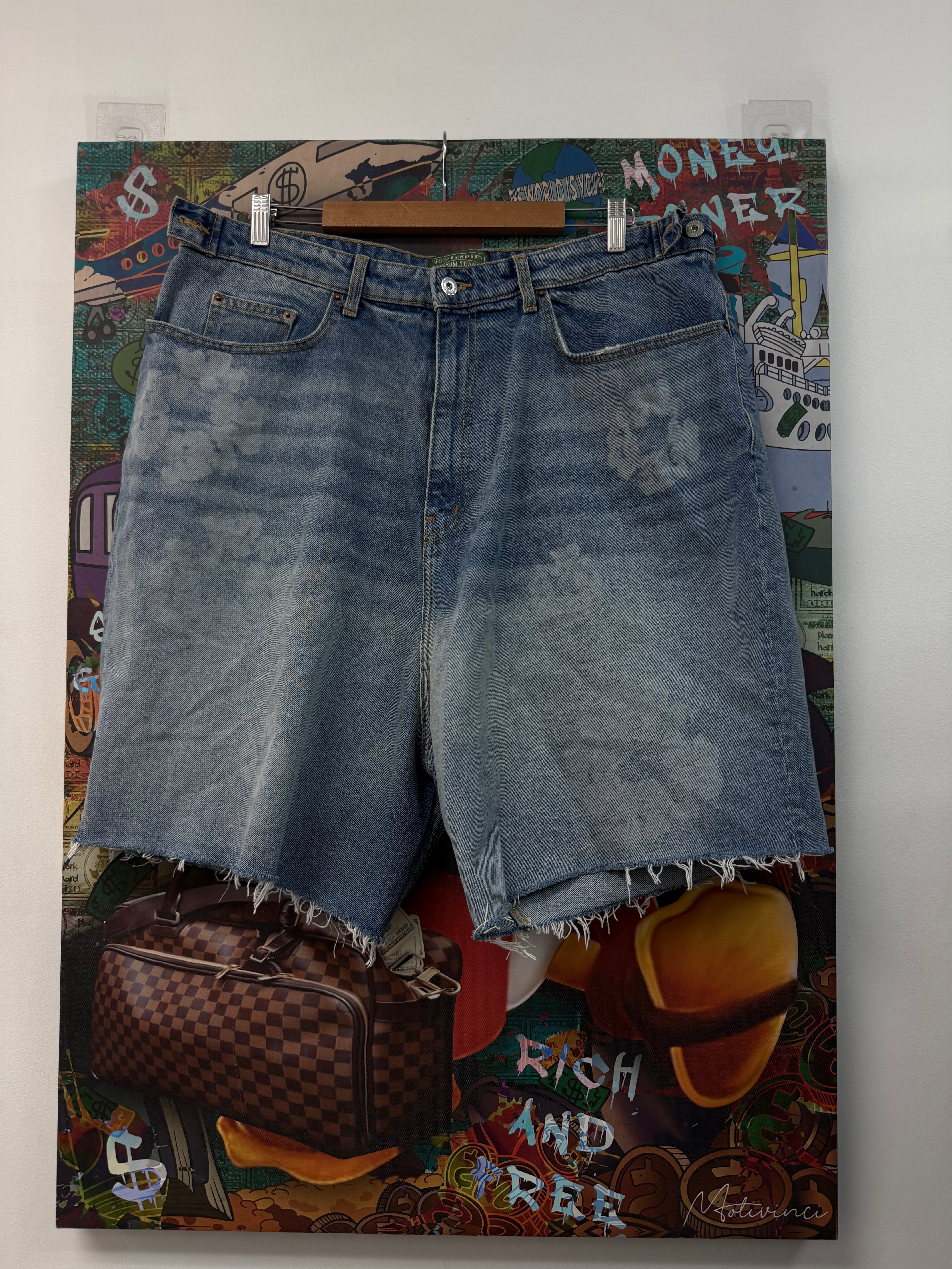 Denim Tears Light Wash Mono Jean Shorts