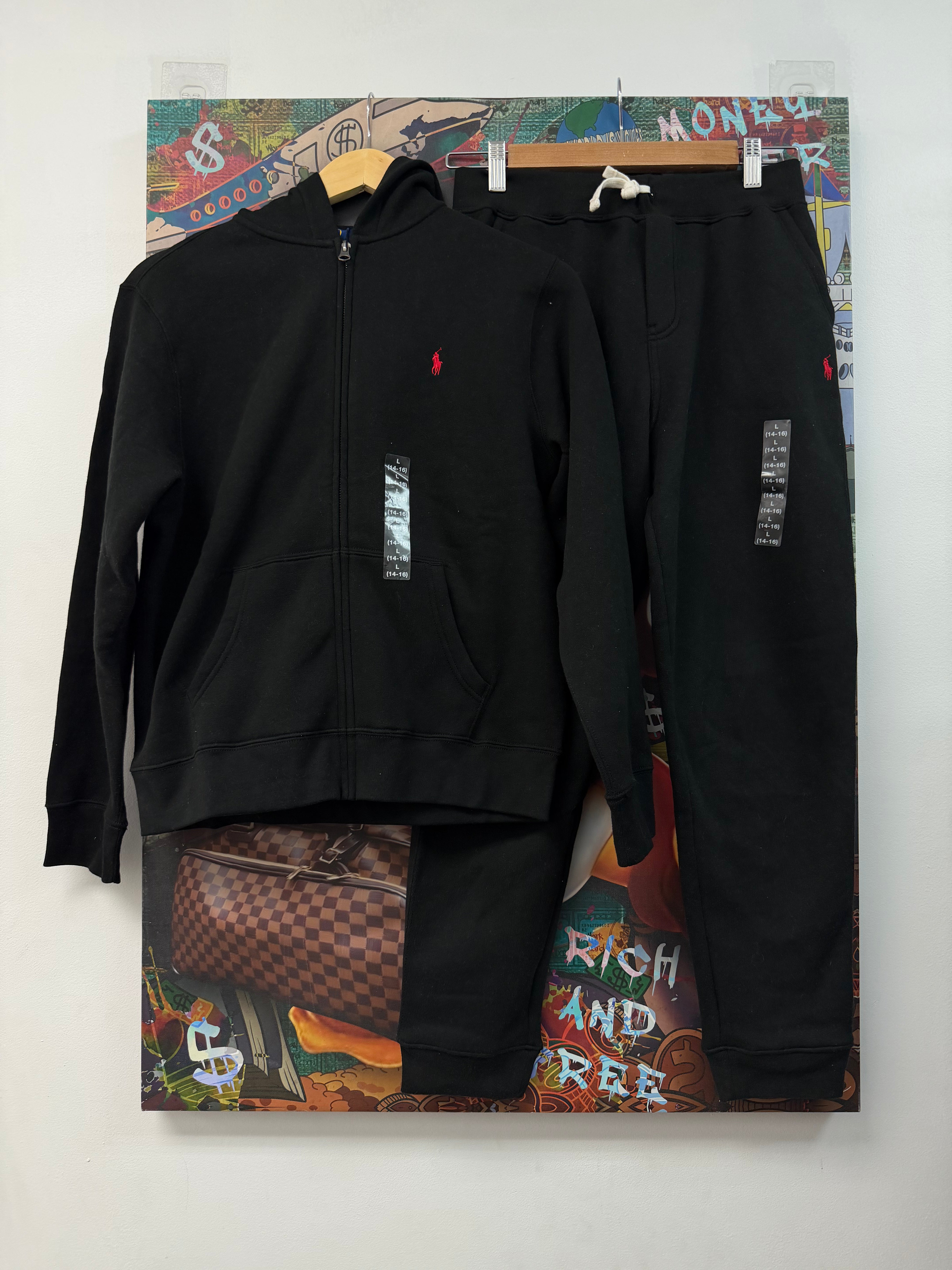 Polo Ralph Lauren Black Red Kid's Sweatsuit