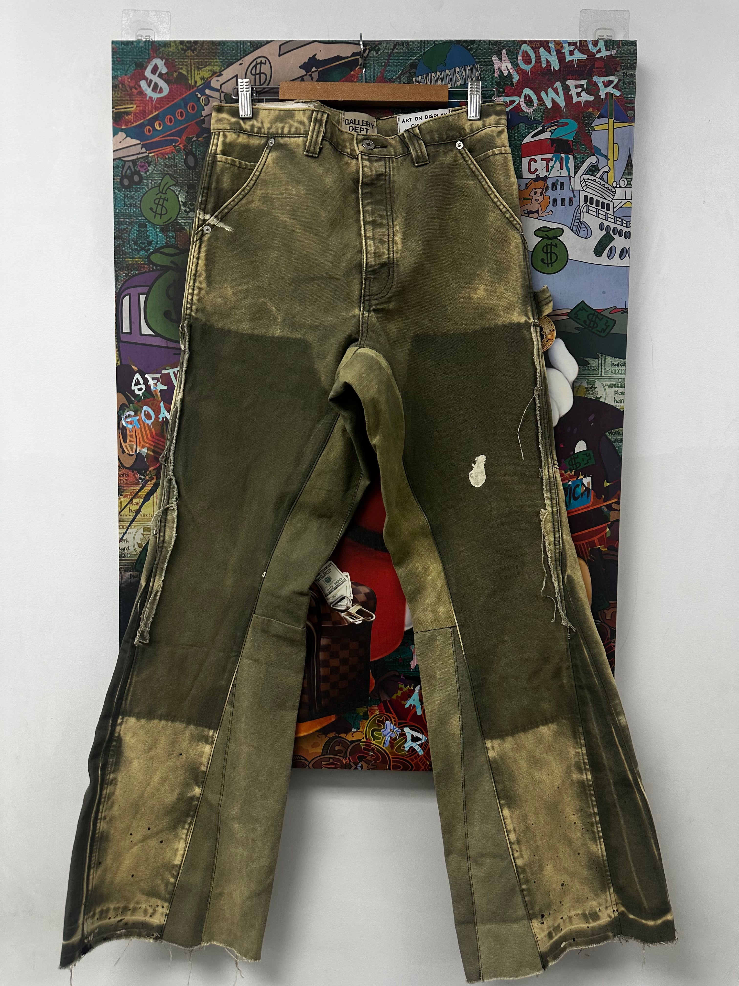 Gallery Dept Flare Carpenter Jeans Olive (Tailored) Used 32