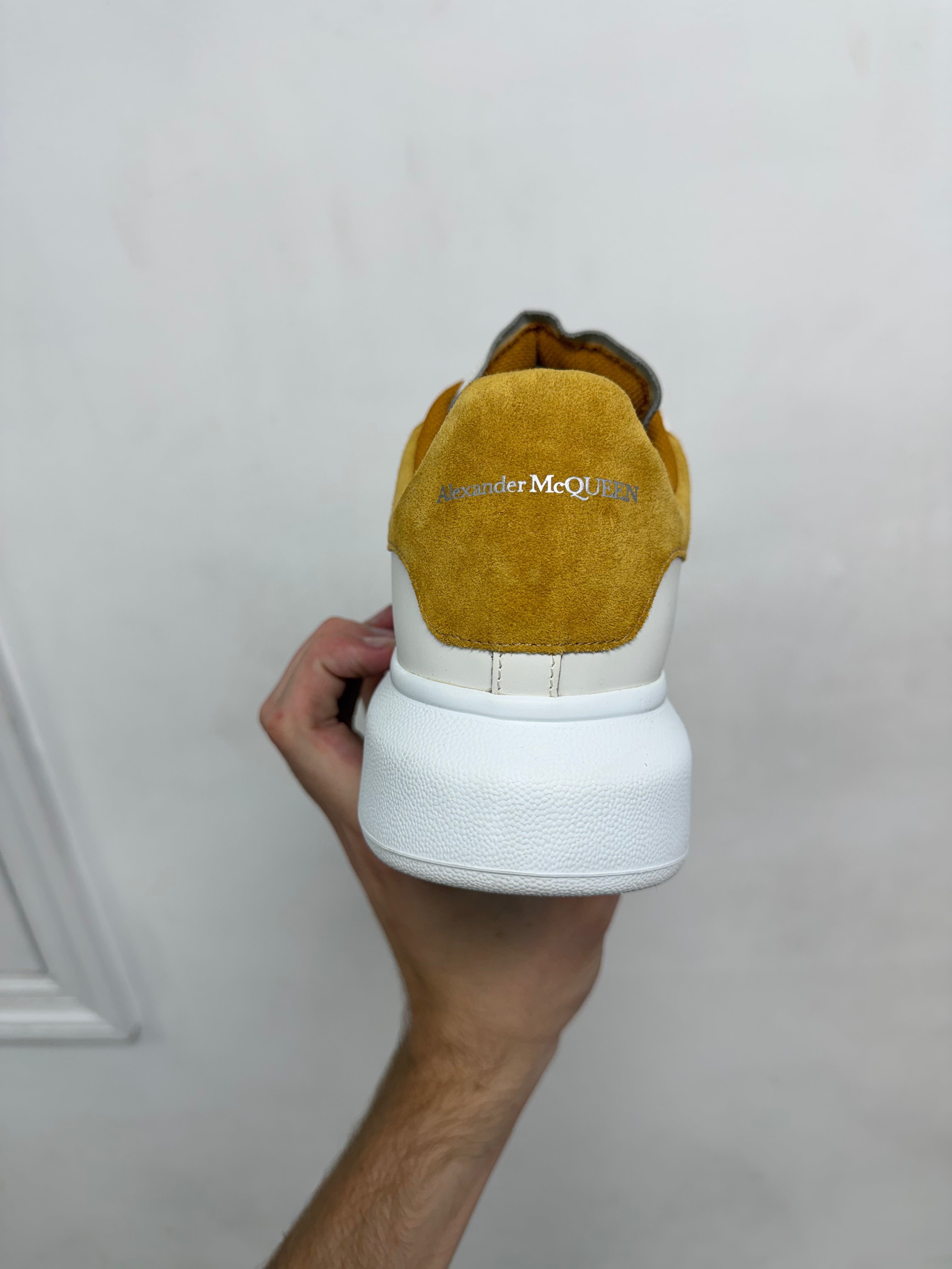 Alexander Mcqueen White Tan Oversized Sneakers