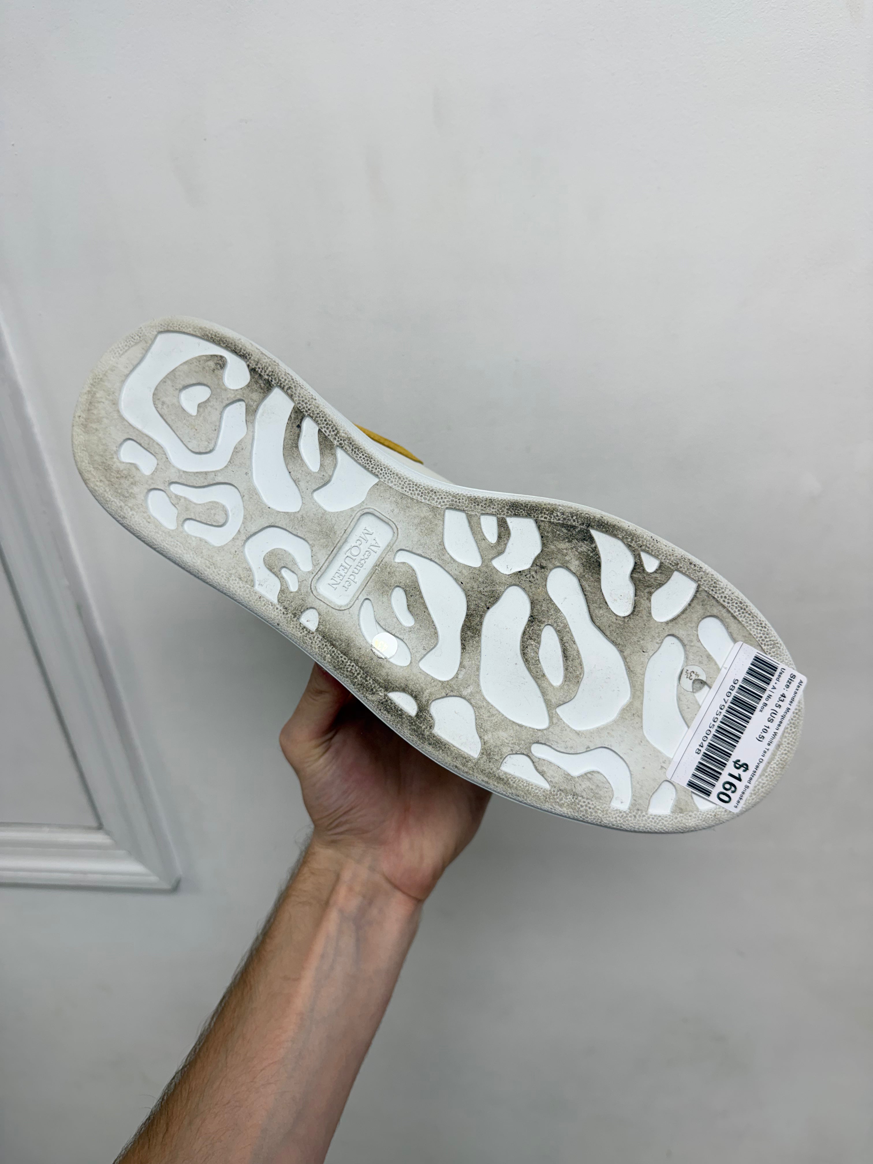 Alexander Mcqueen White Tan Oversized Sneakers