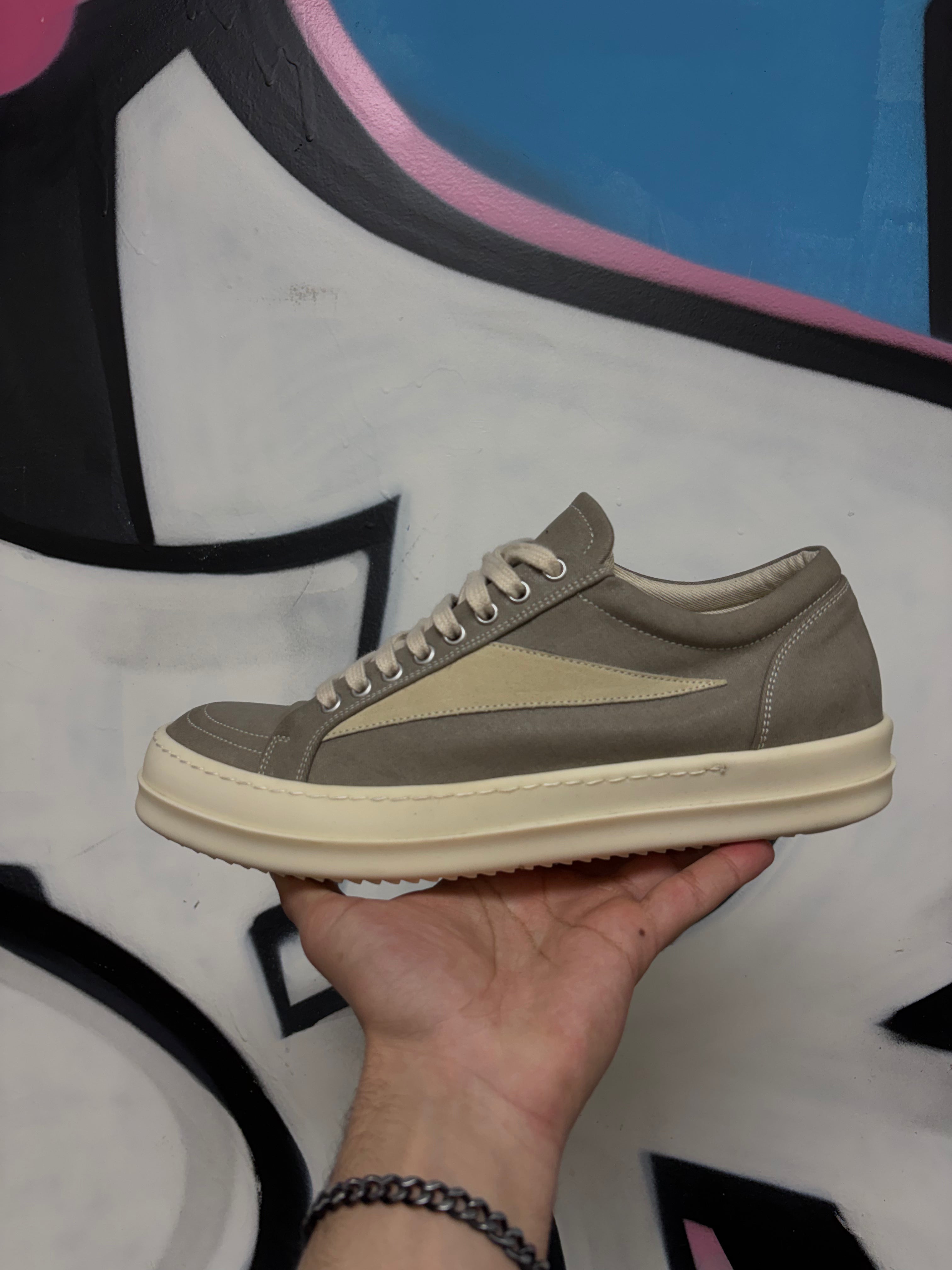 Rick Owens Vintage Grey Low Sneakers