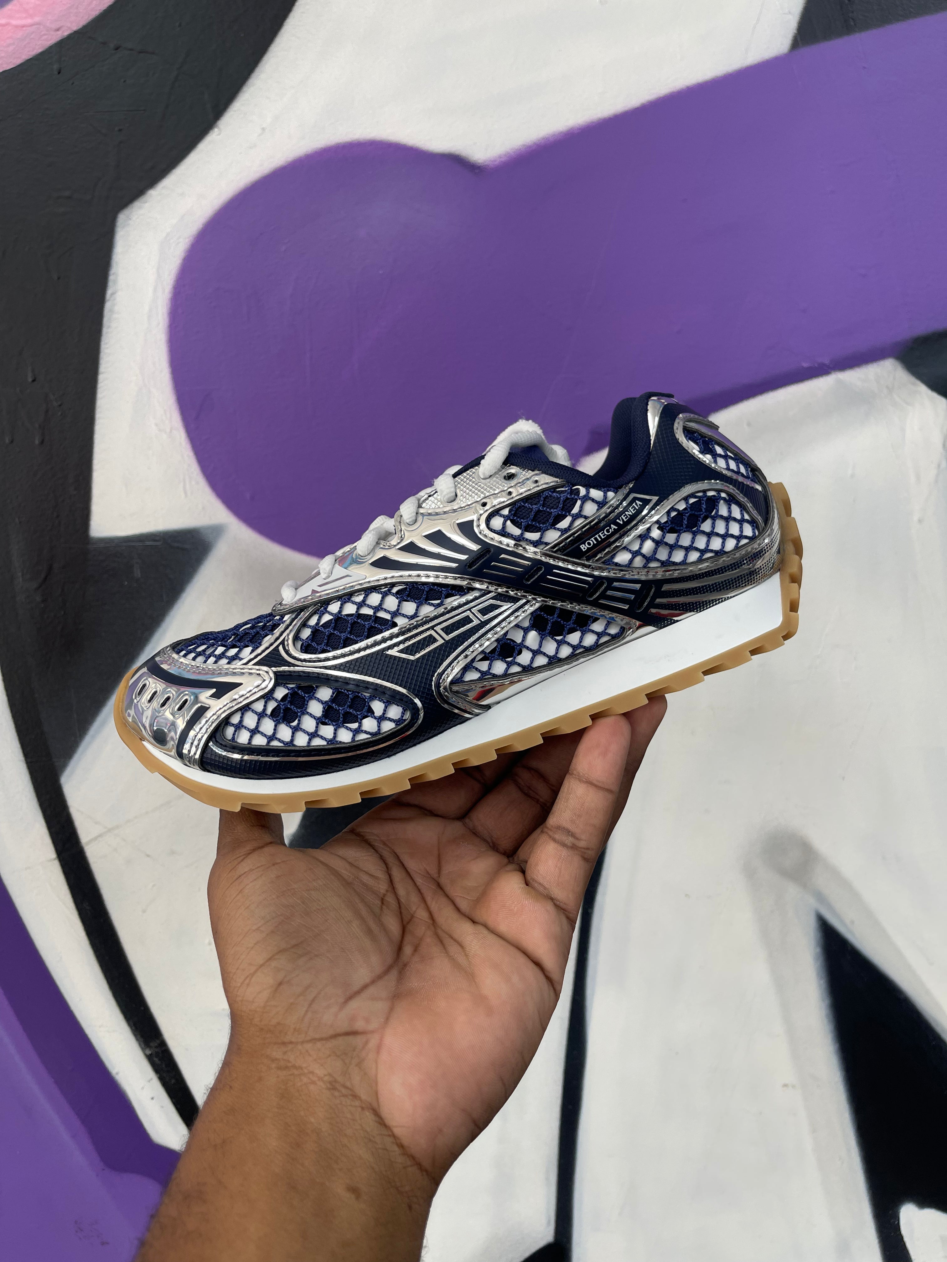 Bottega Veneta Abyss Navy Orbit Sneakers
