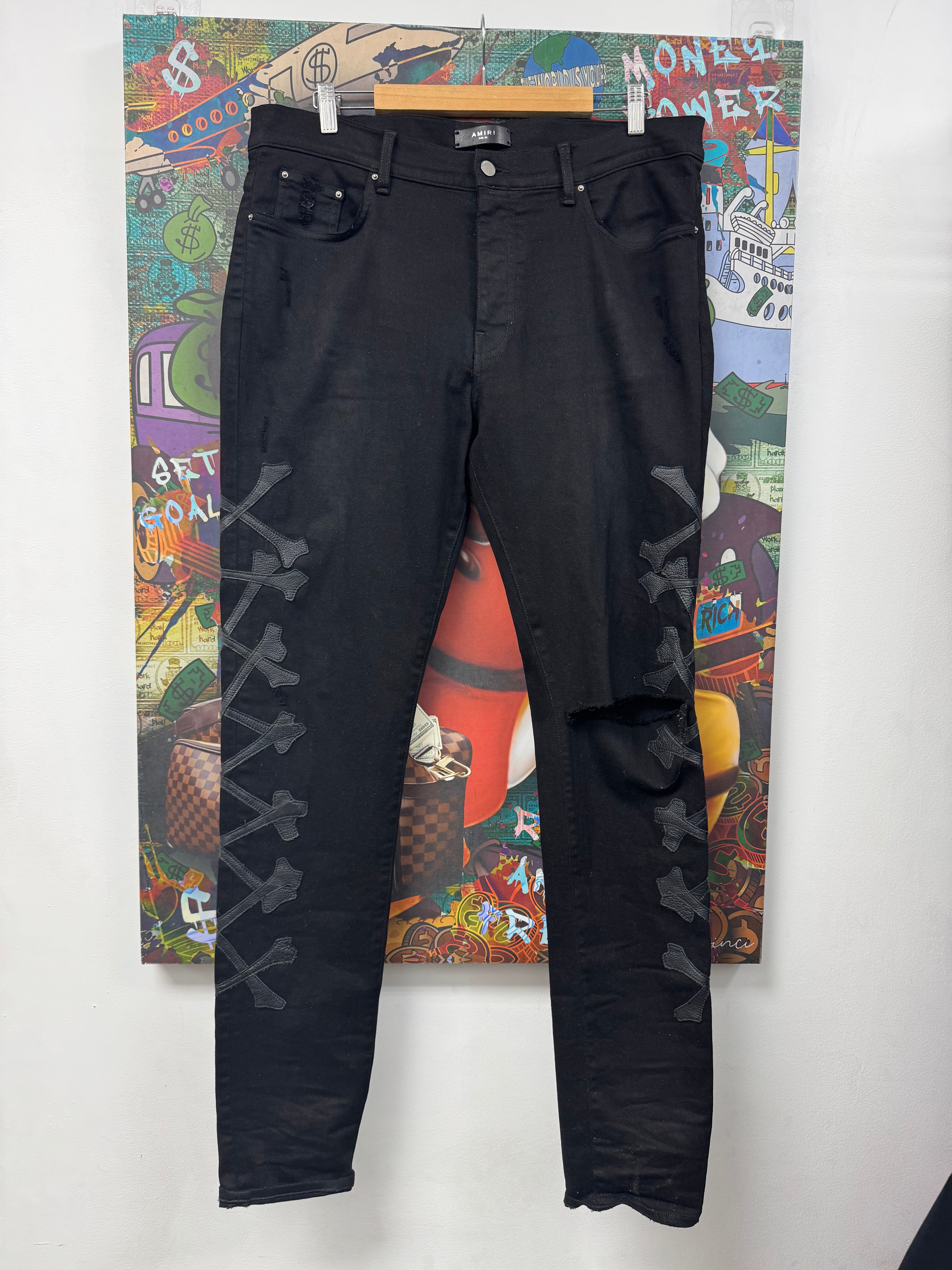 Amiri Black Black Bones Jeans