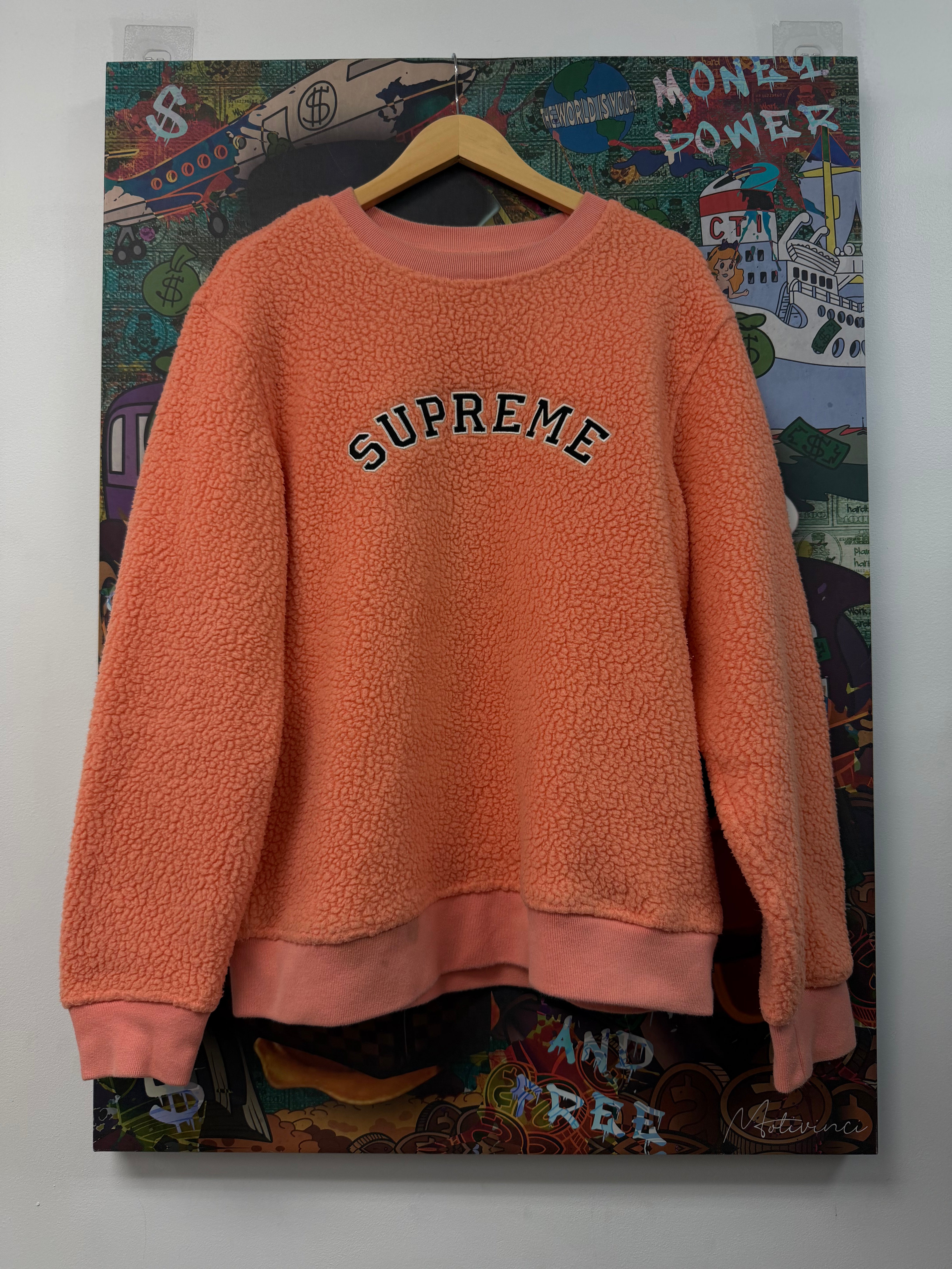 Supreme Salmon Fleece Crewneck