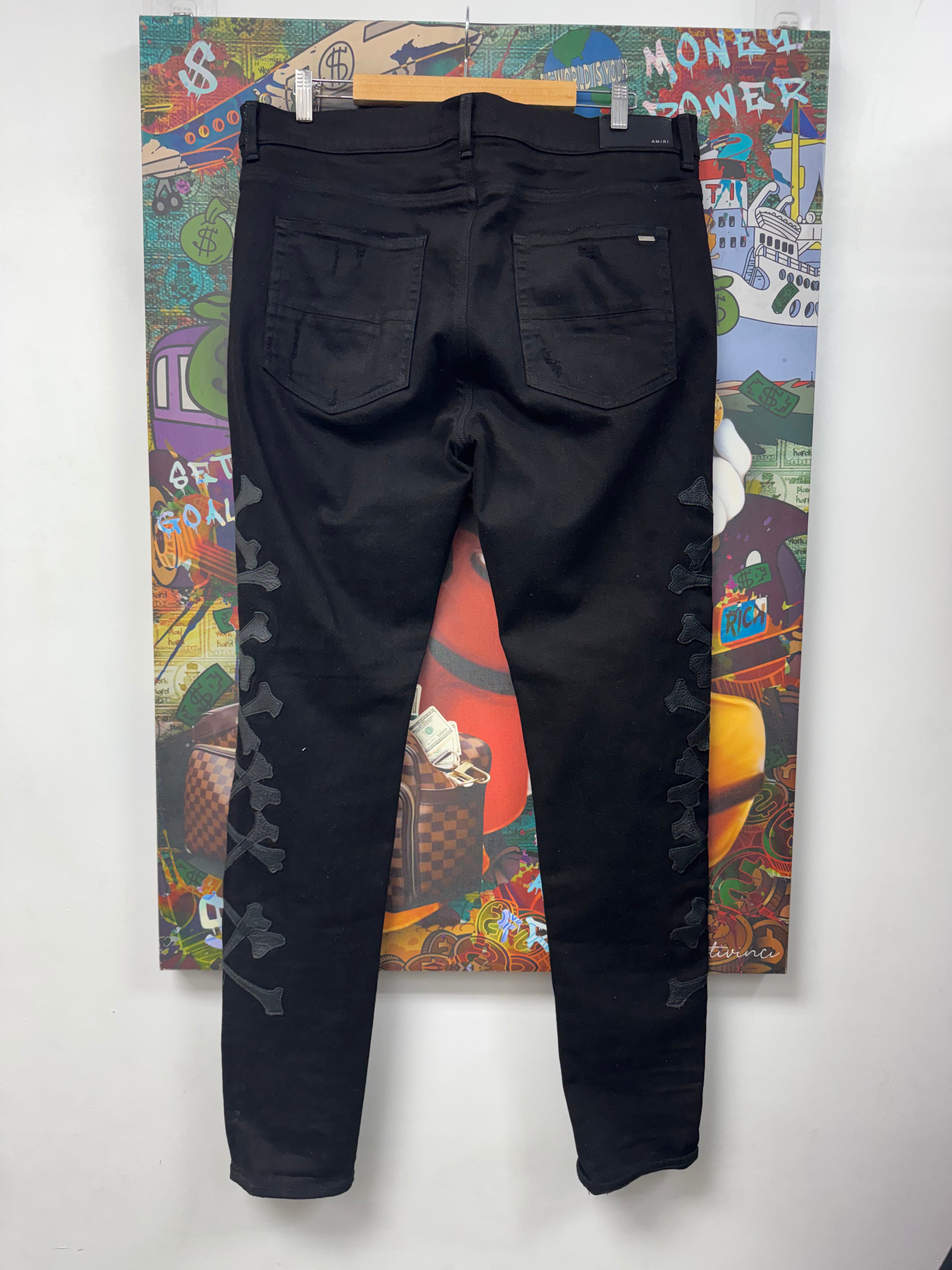 Amiri Black Black Bones Jeans