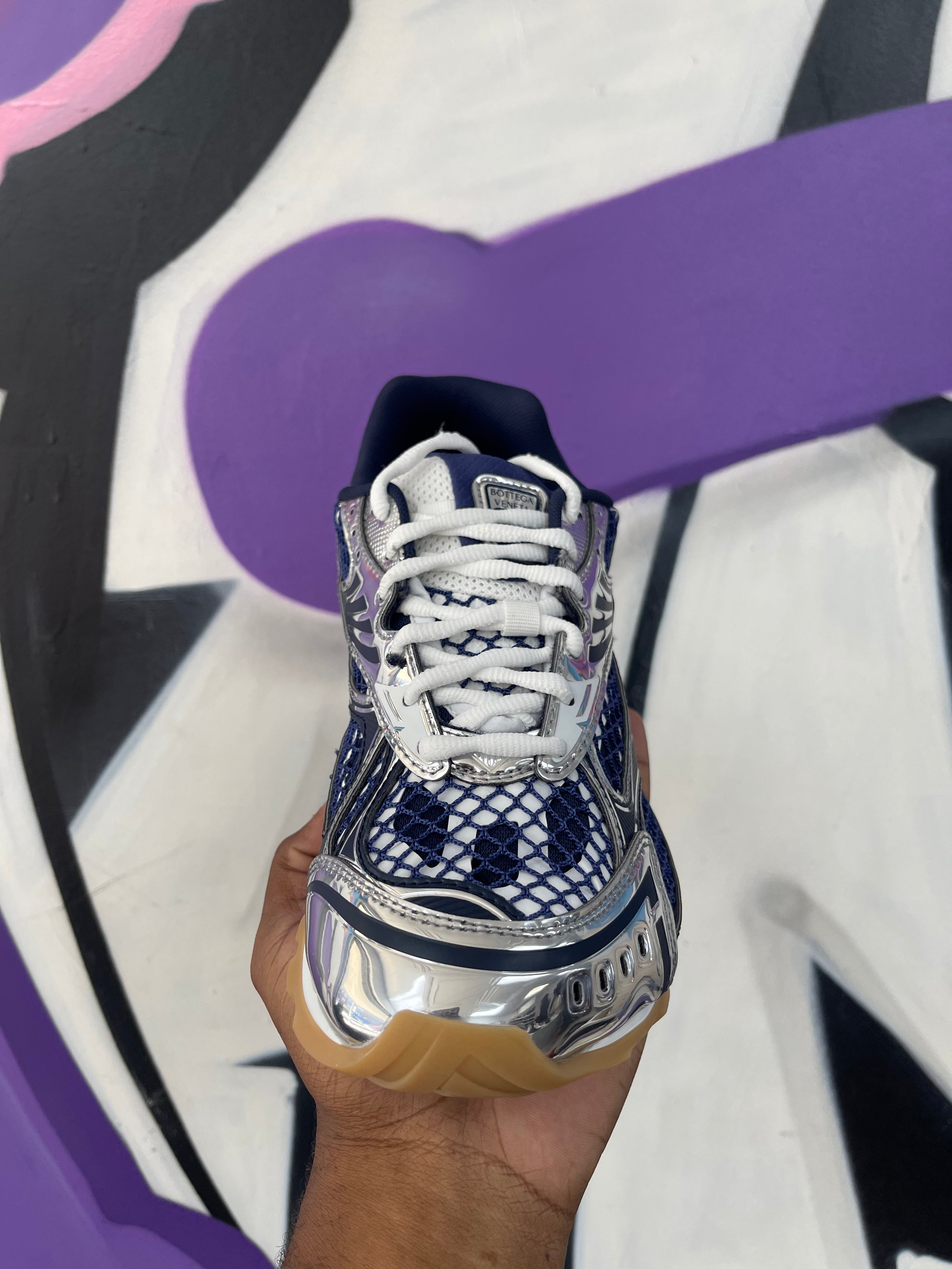 Bottega Veneta Abyss Navy Orbit Sneakers