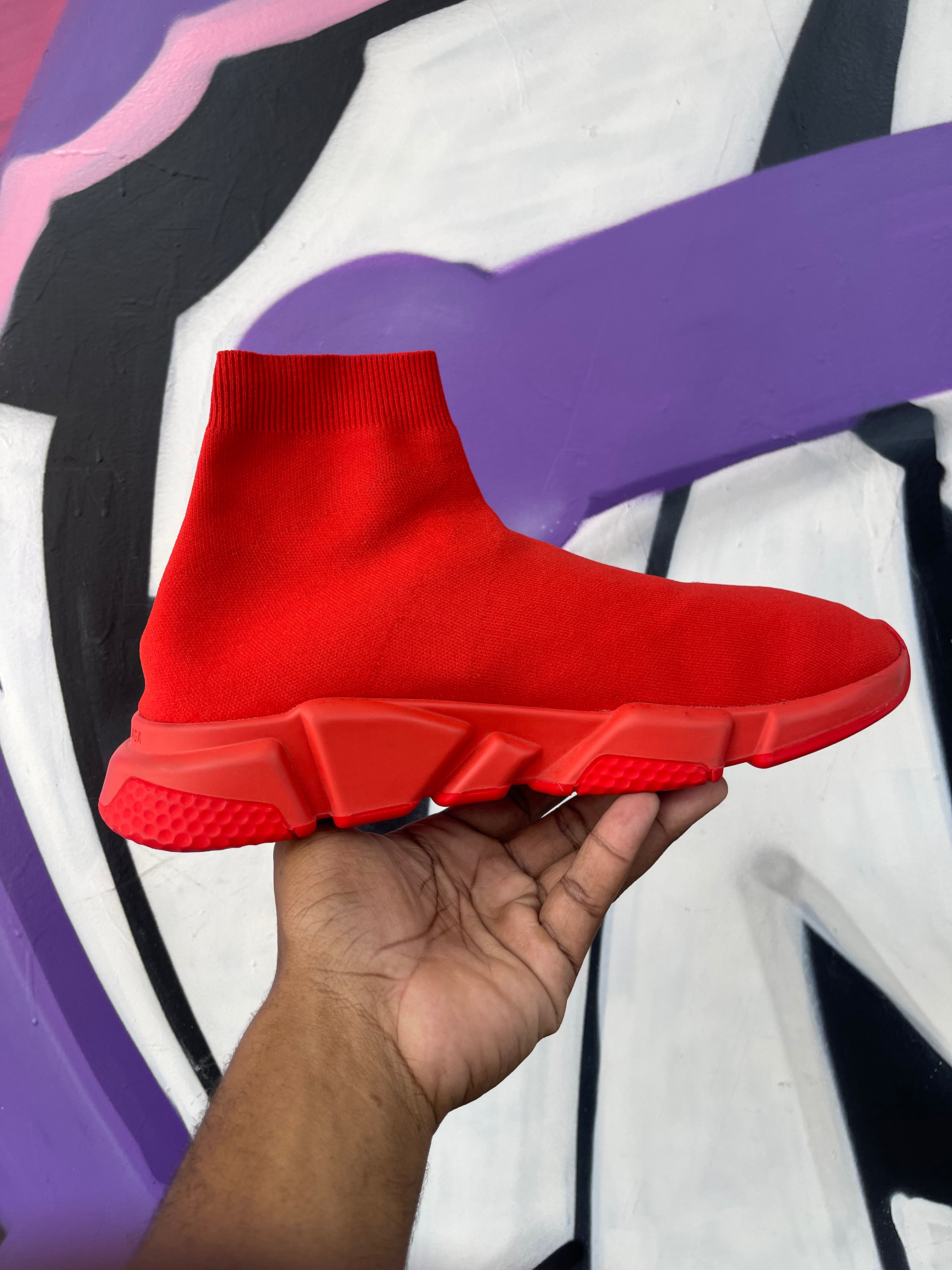 Balenciaga Red Sock Runner Sneakers