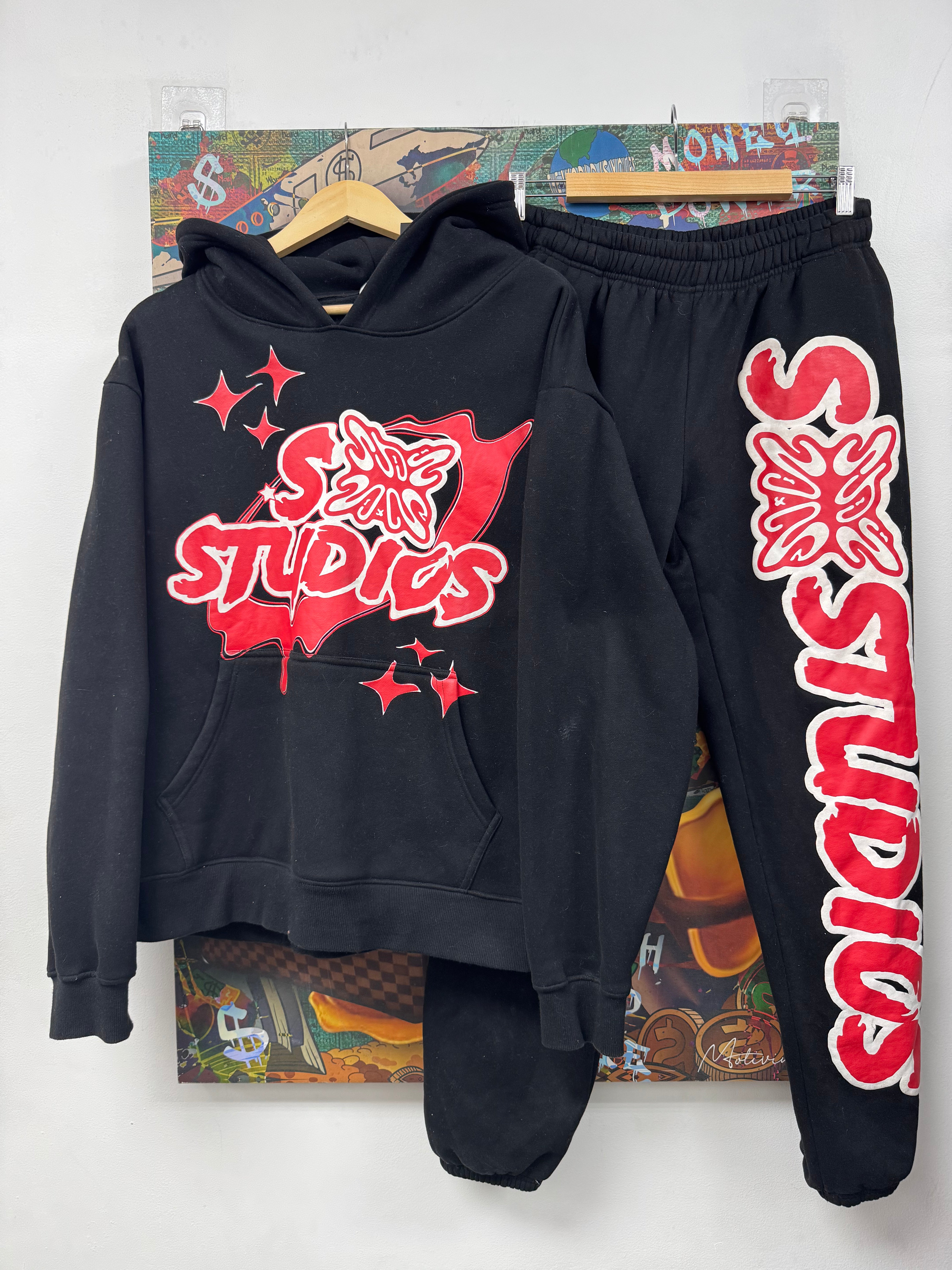 SB Studios Black Red Sweatsuit