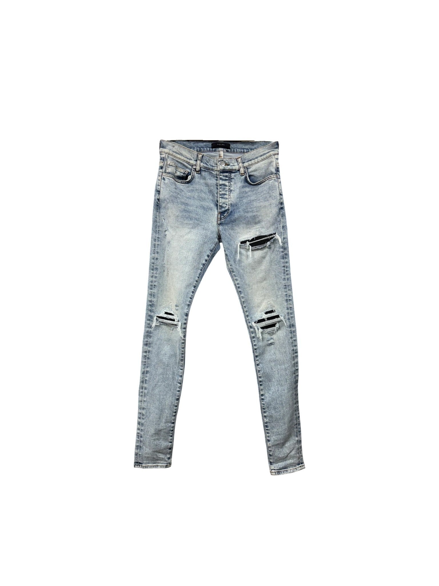 Amiri "MX1" Patch Stone Wash & Black Jeans