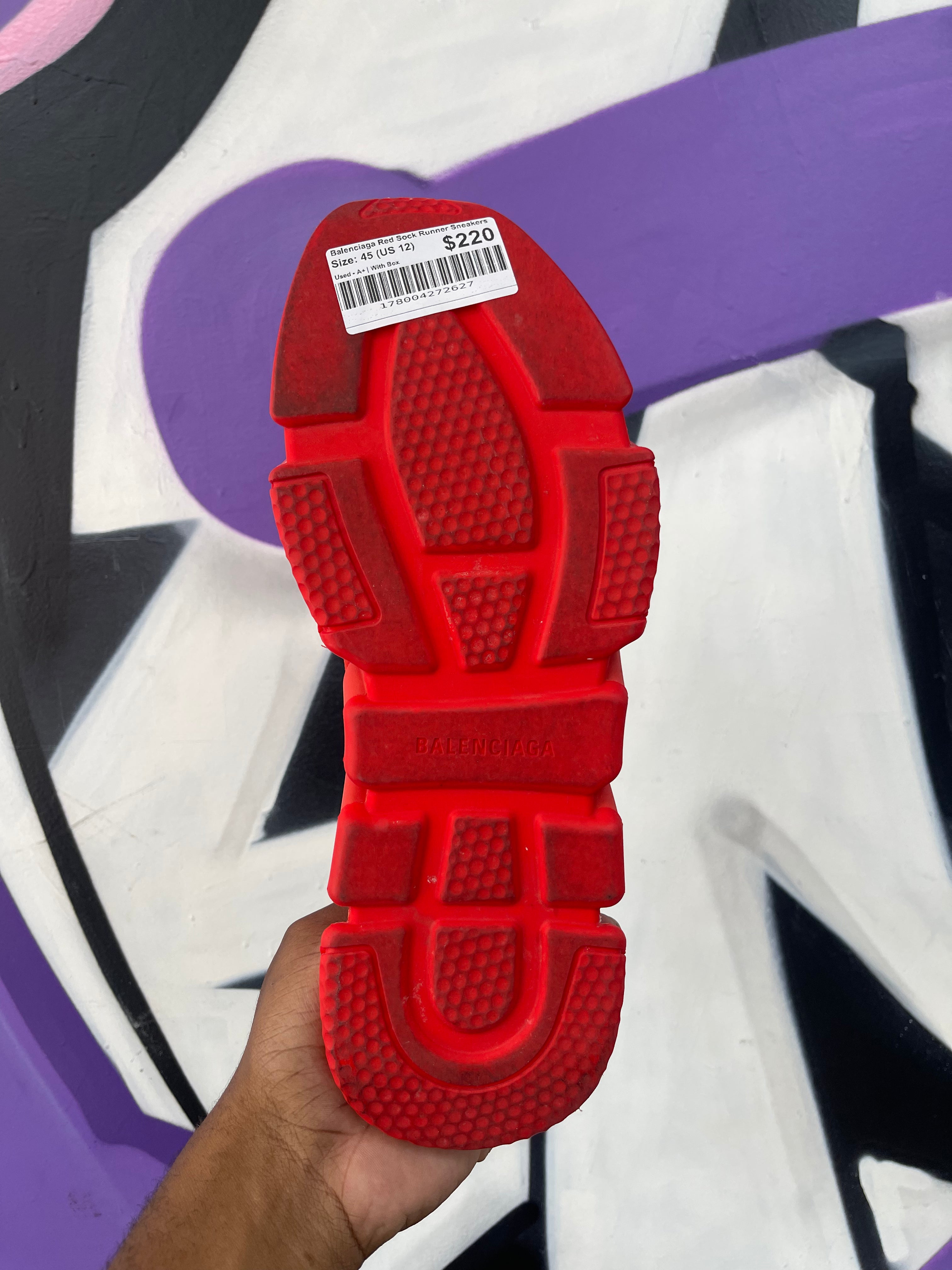 Balenciaga Red Sock Runner Sneakers