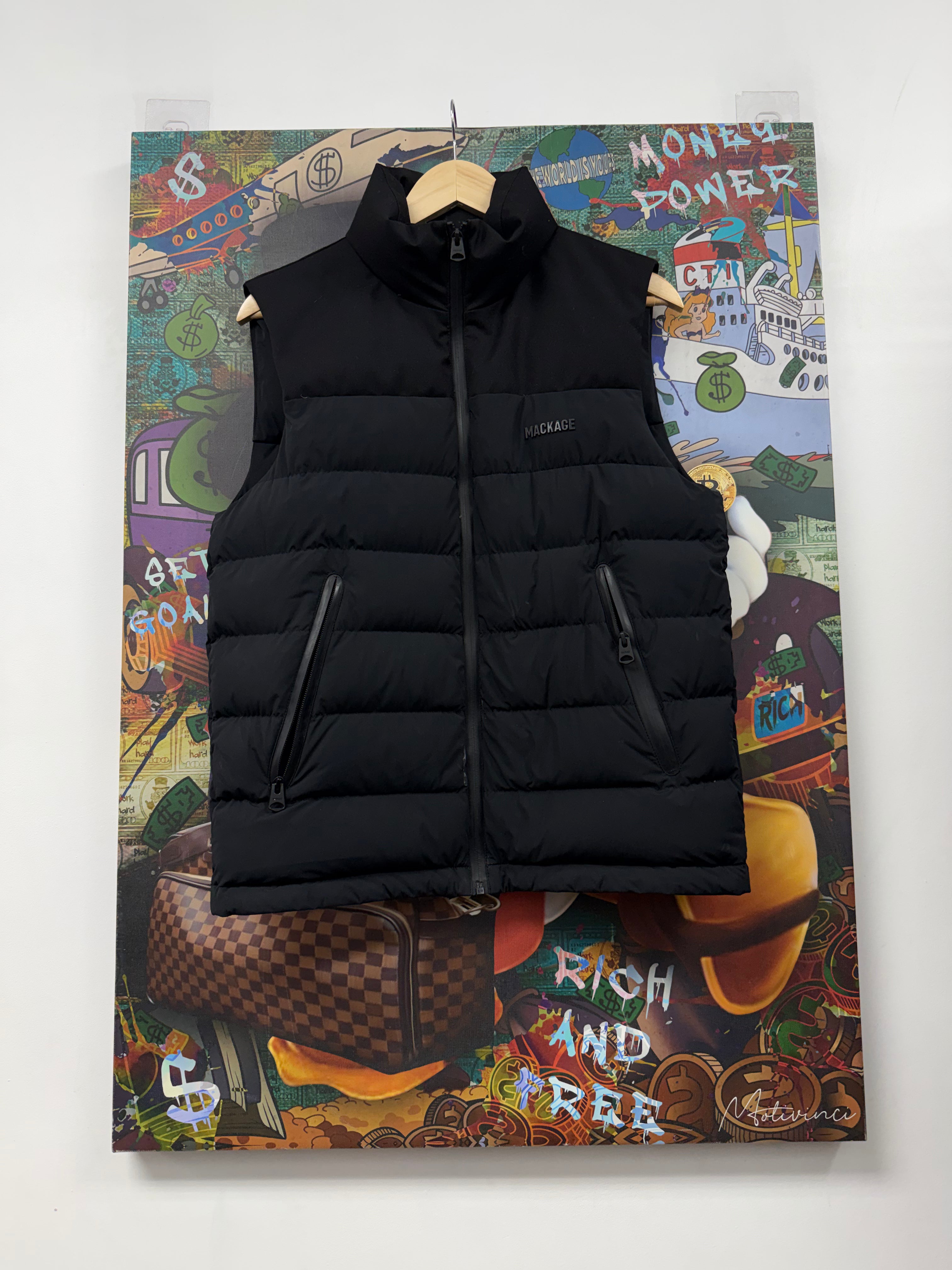 Mackage Black Nylon (36) Vest