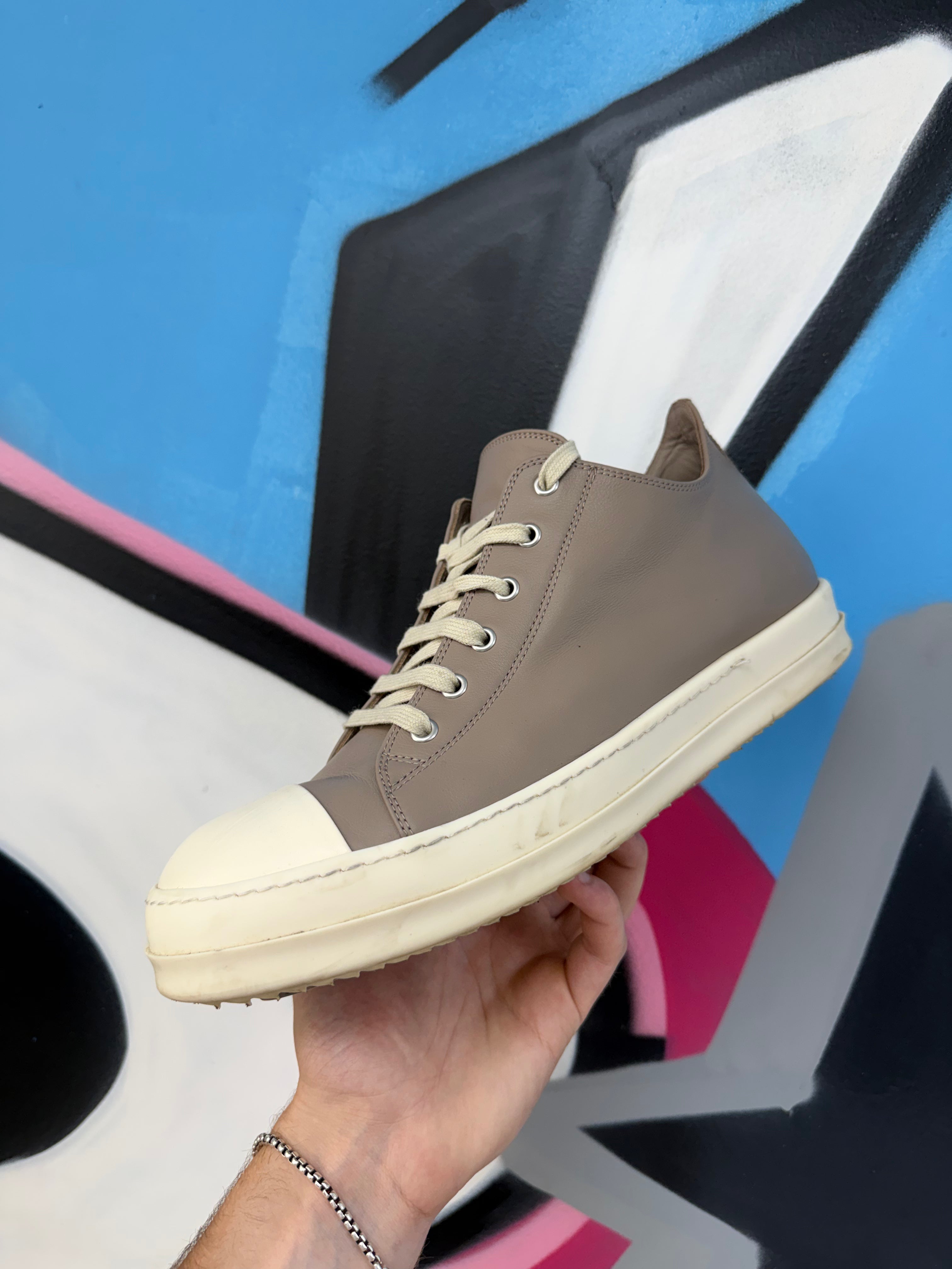 Rick Owens Flesh Milk Mainline Ramone Low Sneakers