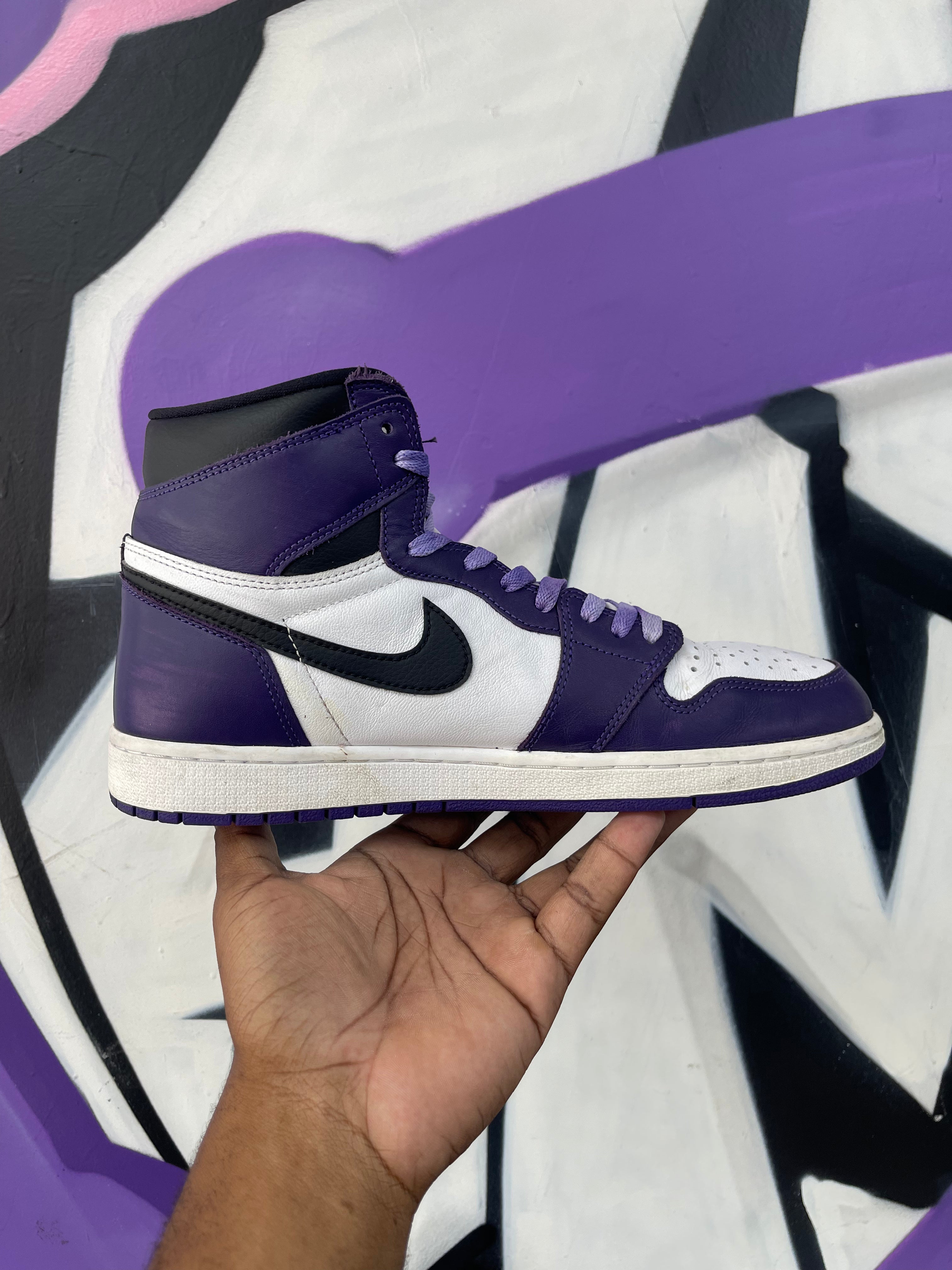 Jordan 1 Court Purple Sneakers