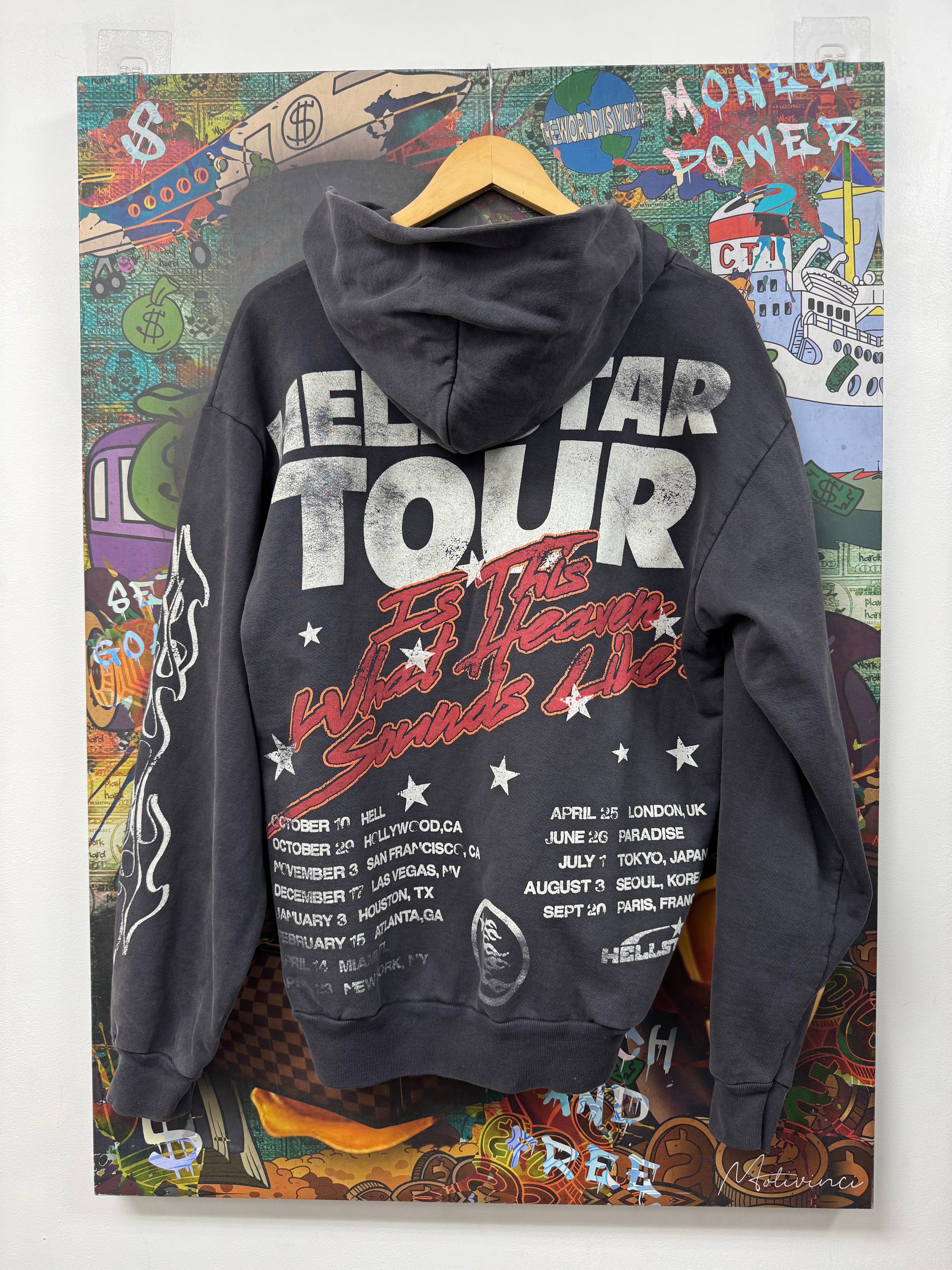 Hellstar Grey Wash Records Hoodie