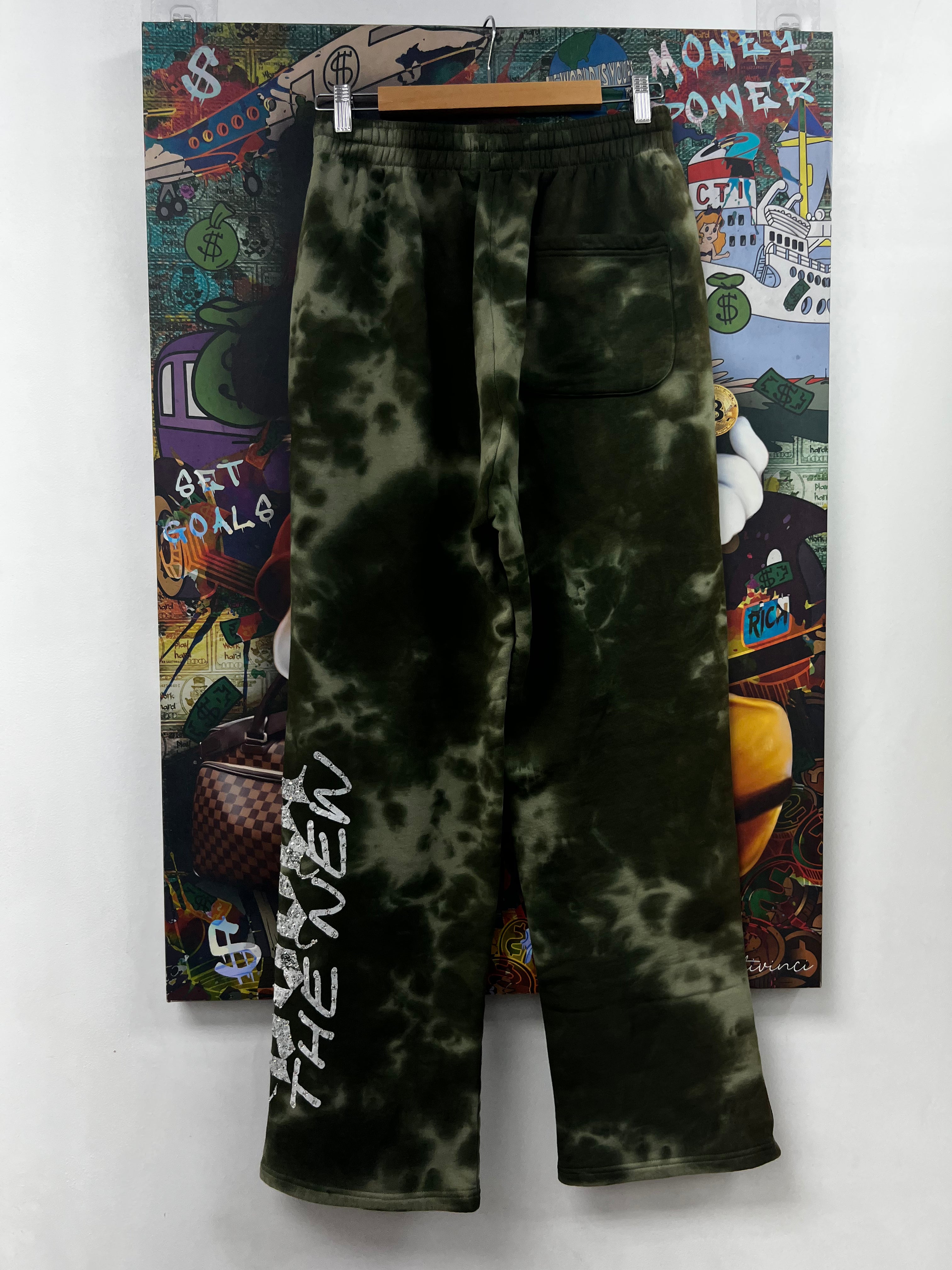 Bossi Green Tie Dye Sweats