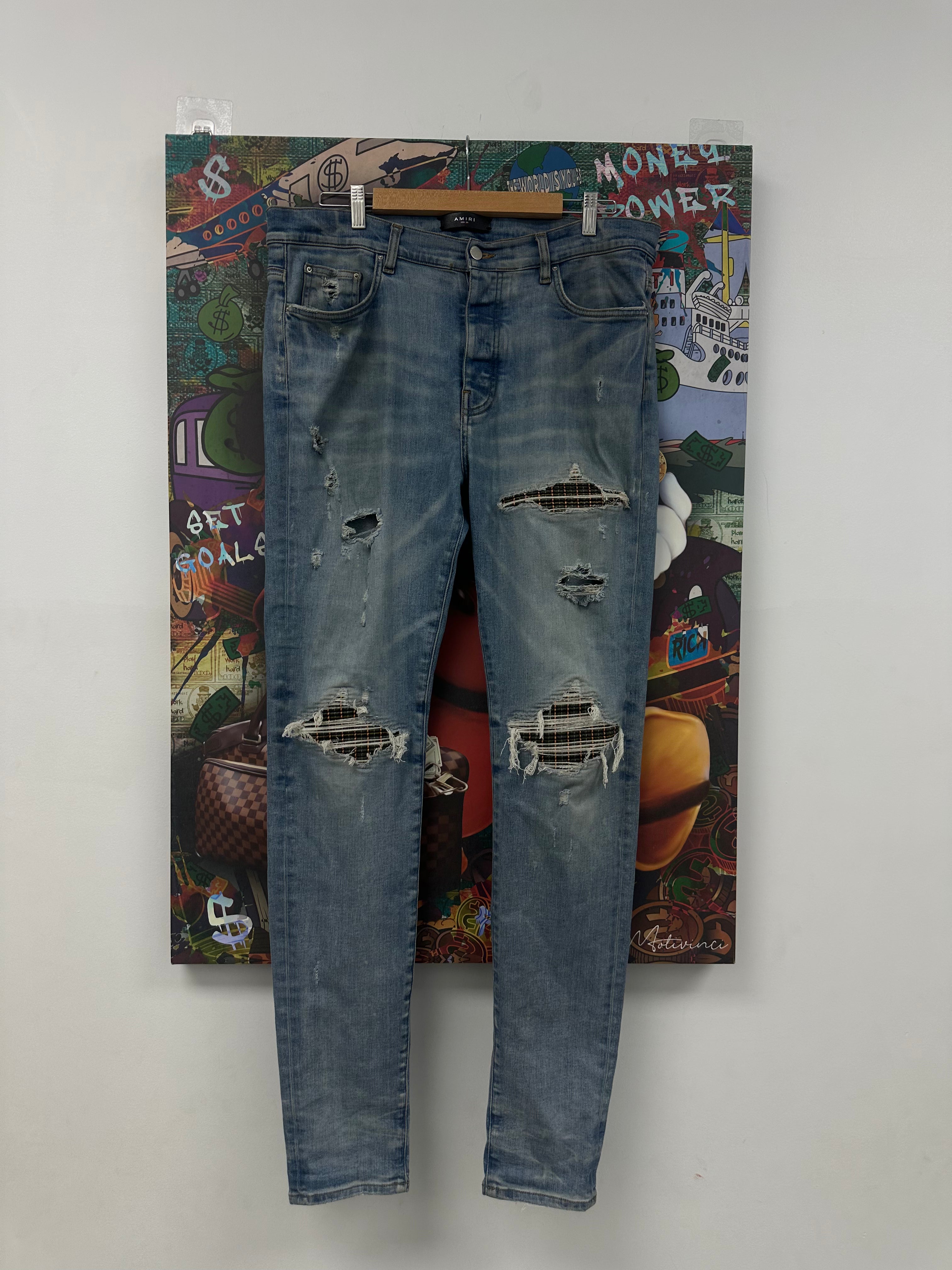Amiri MX1 Plaid Jeans Used 38