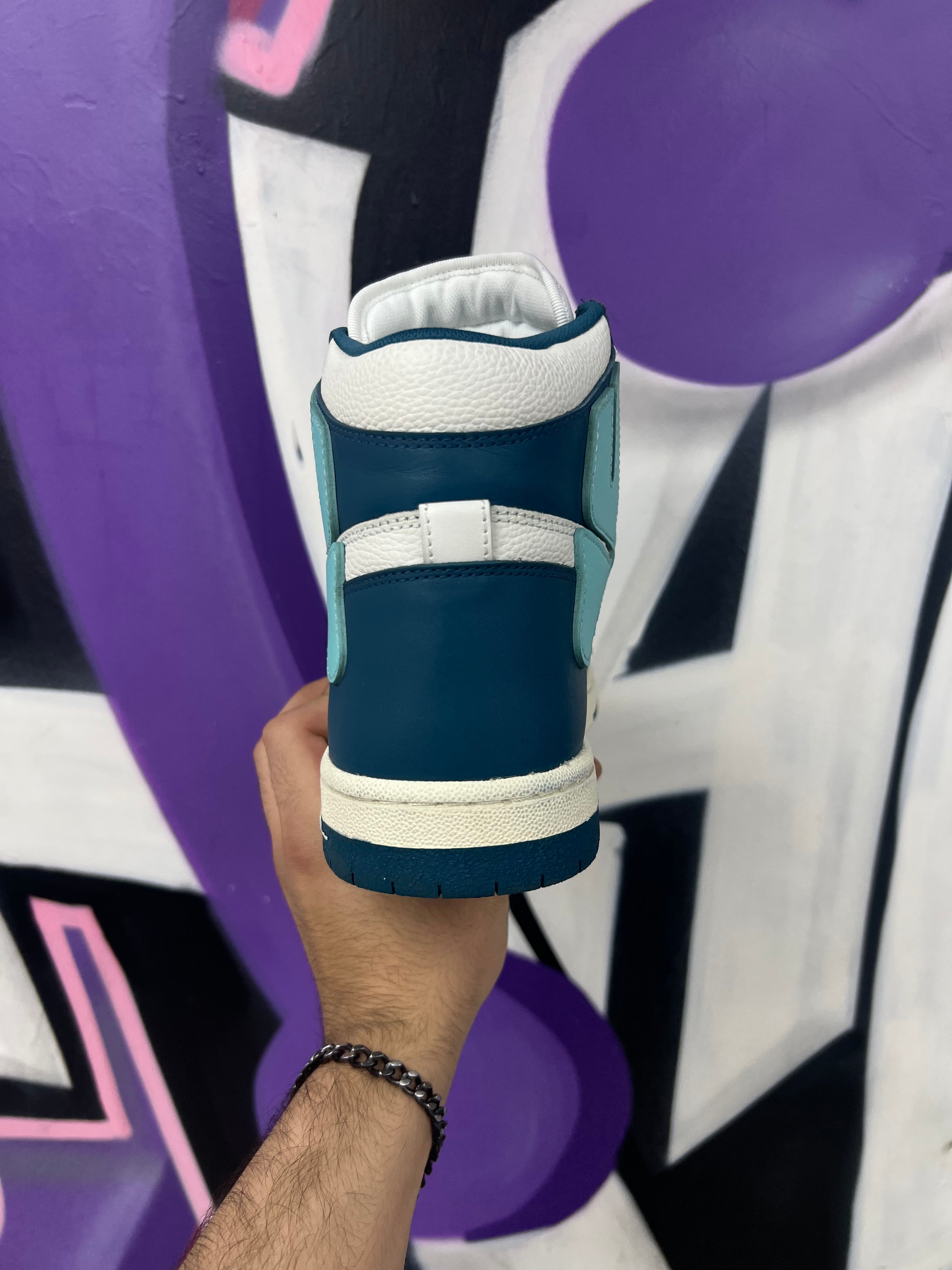 Amiri Navy Teal Skel Top High Sneakers