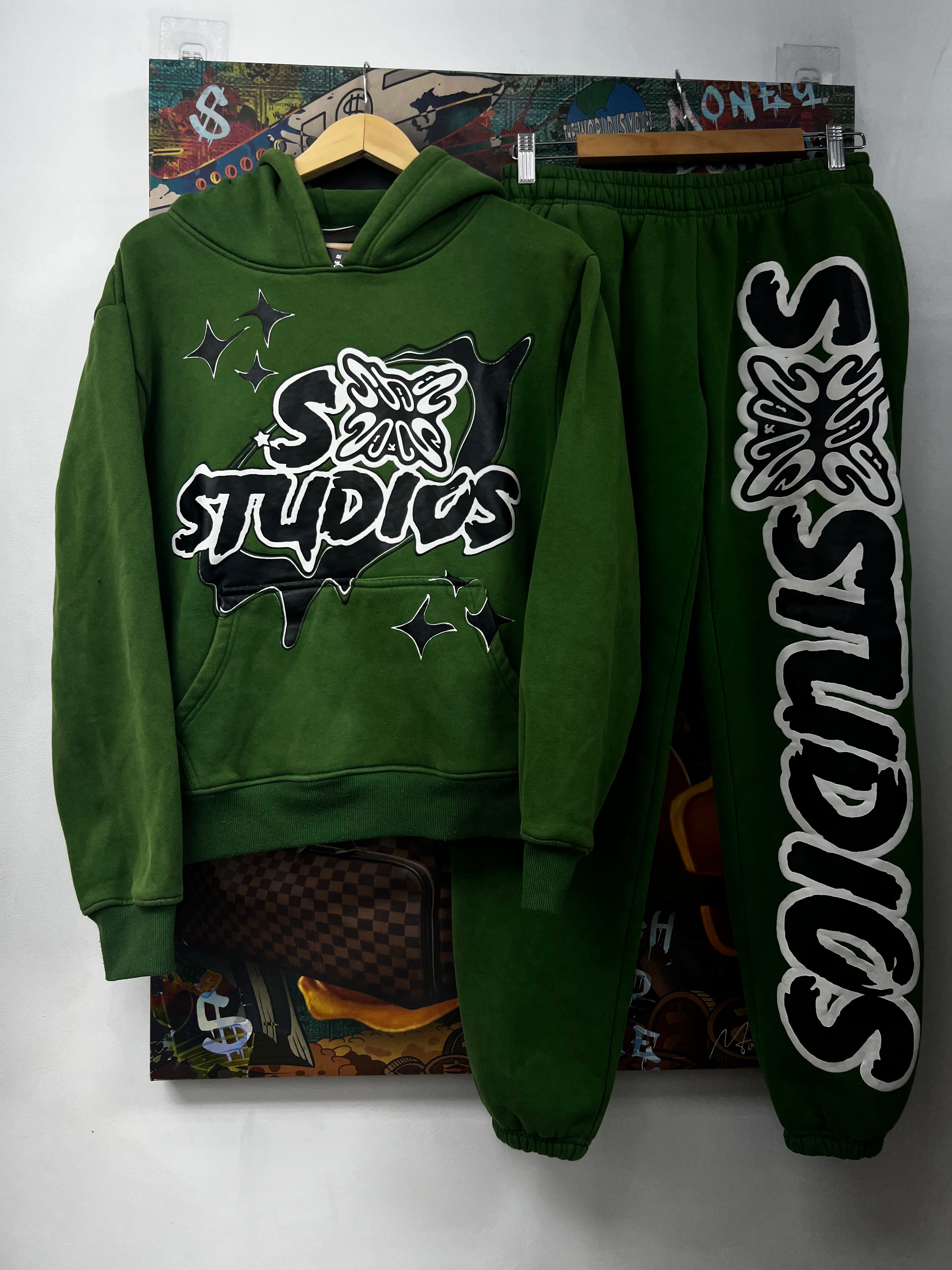 SB Studios Green Black Sweatsuit