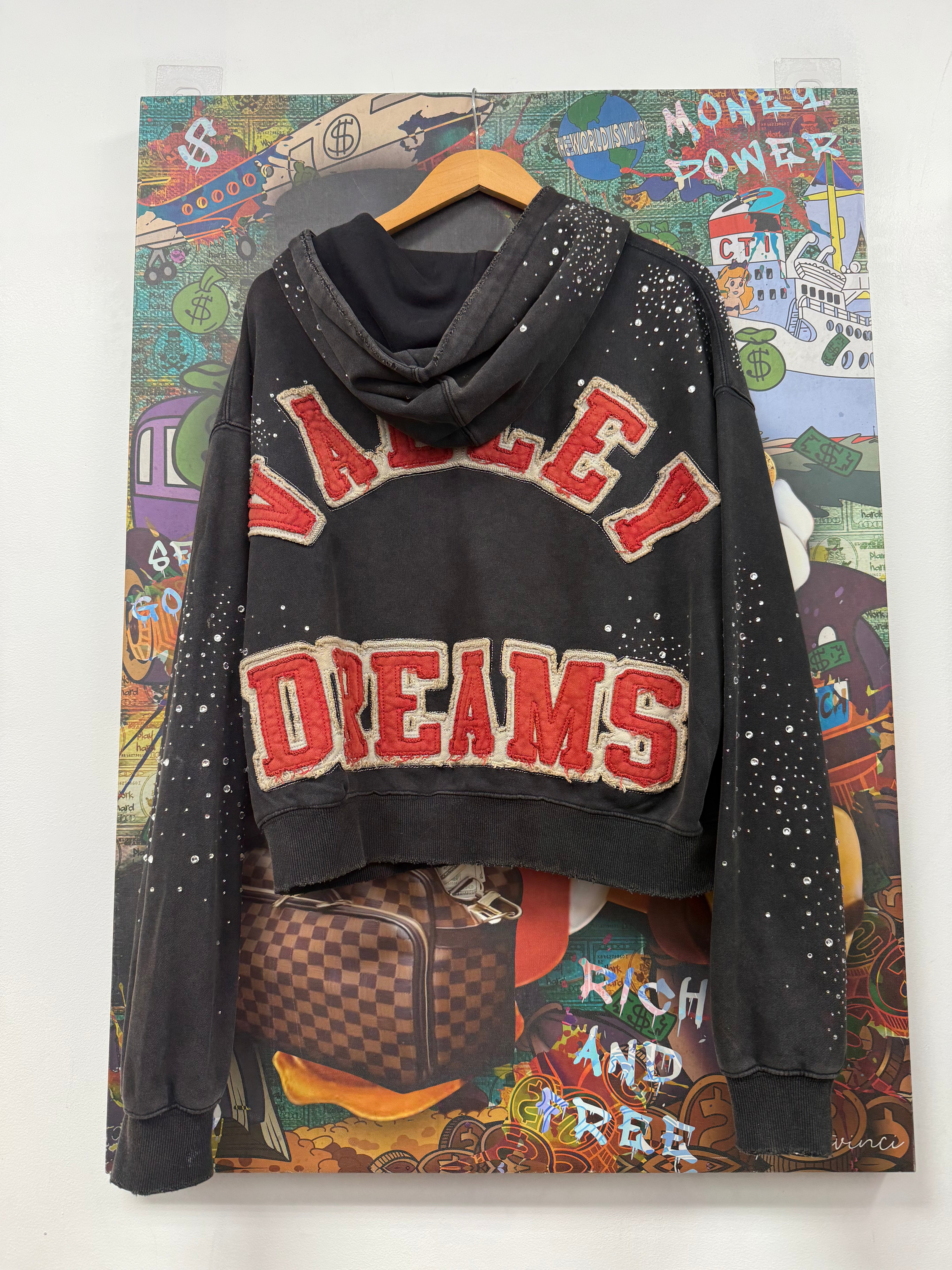 Vale Black Cluster Zip Up Hoodie