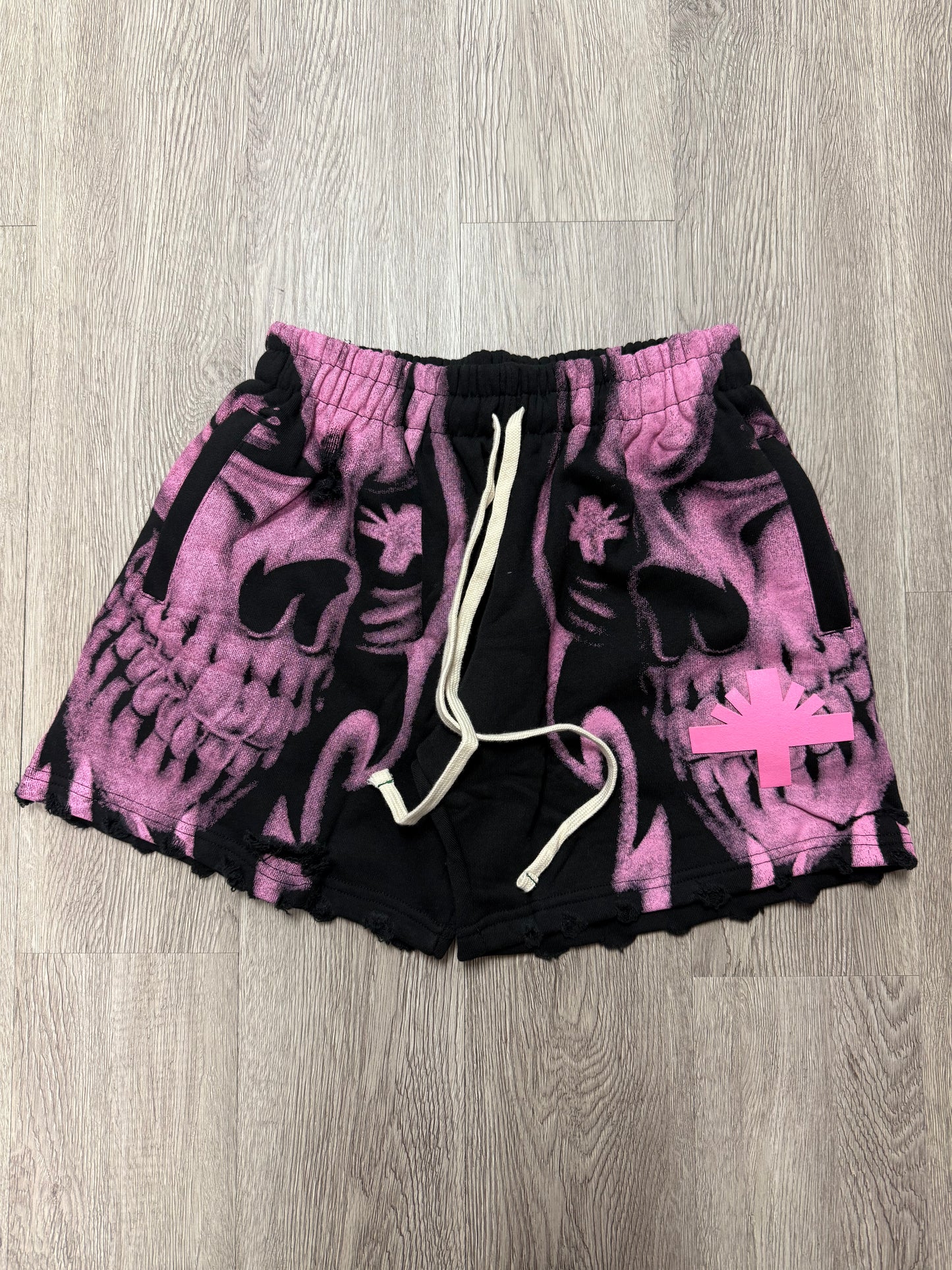 Vertabrae Skull Shorts Pink (S-XXL) New
