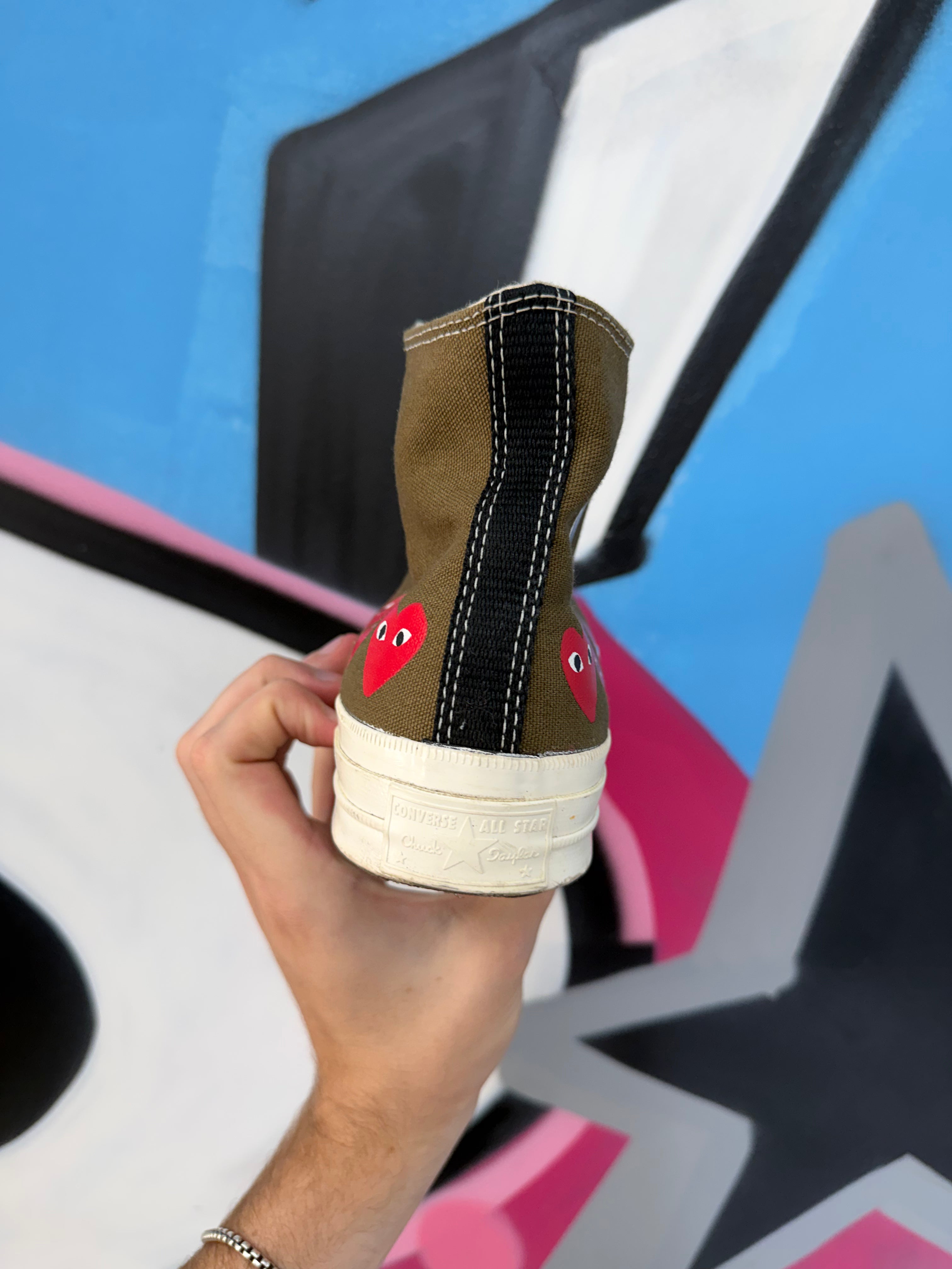 CDG Dark Olive Chuck High 70 Sneakers