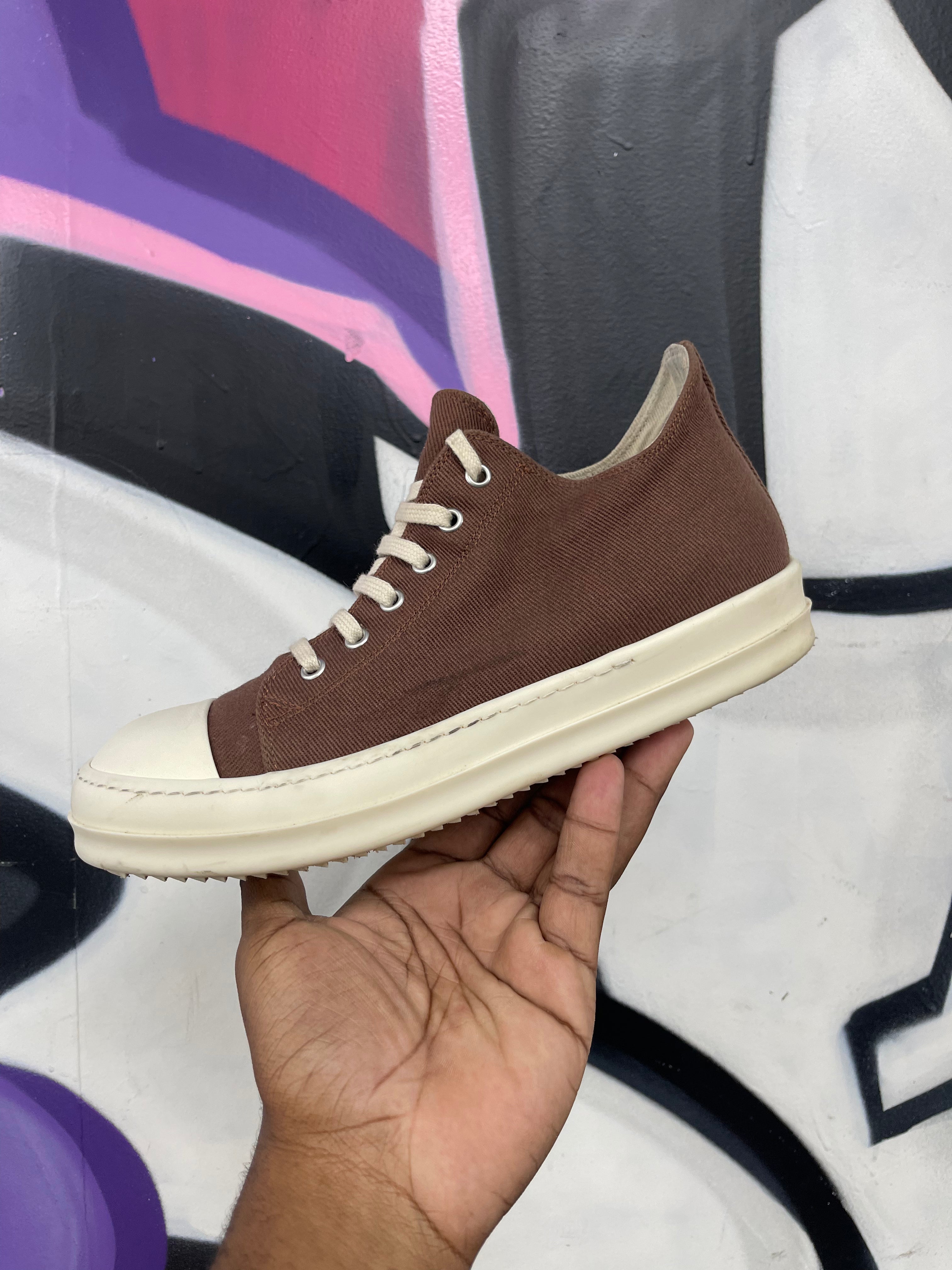 Rick Owens Brown 'DRKSHDW' Ramone Low Sneakers