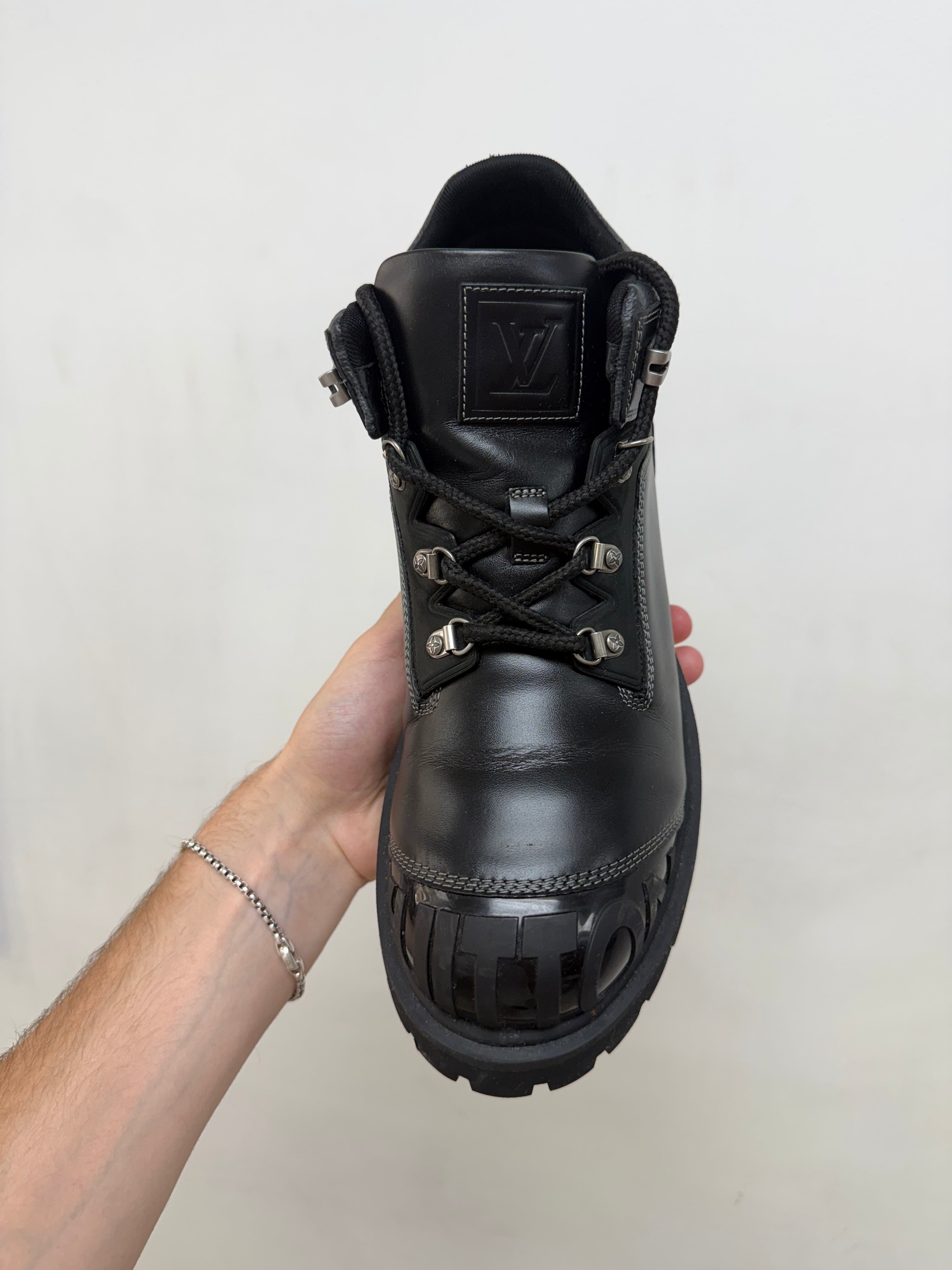 Louis Vuitton Black Monogram Ankle Boots
