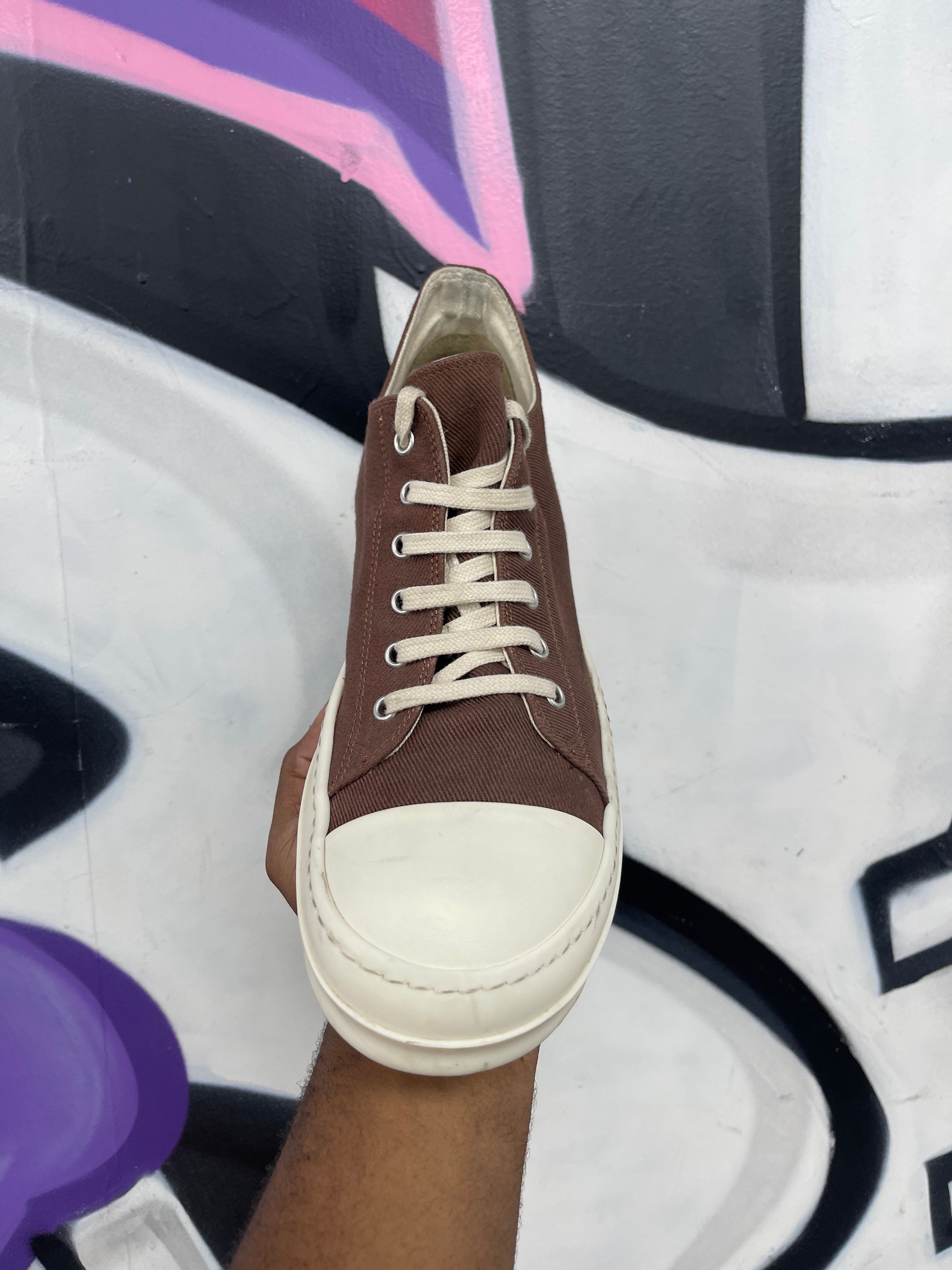 Rick Owens Brown 'DRKSHDW' Ramone Low Sneakers