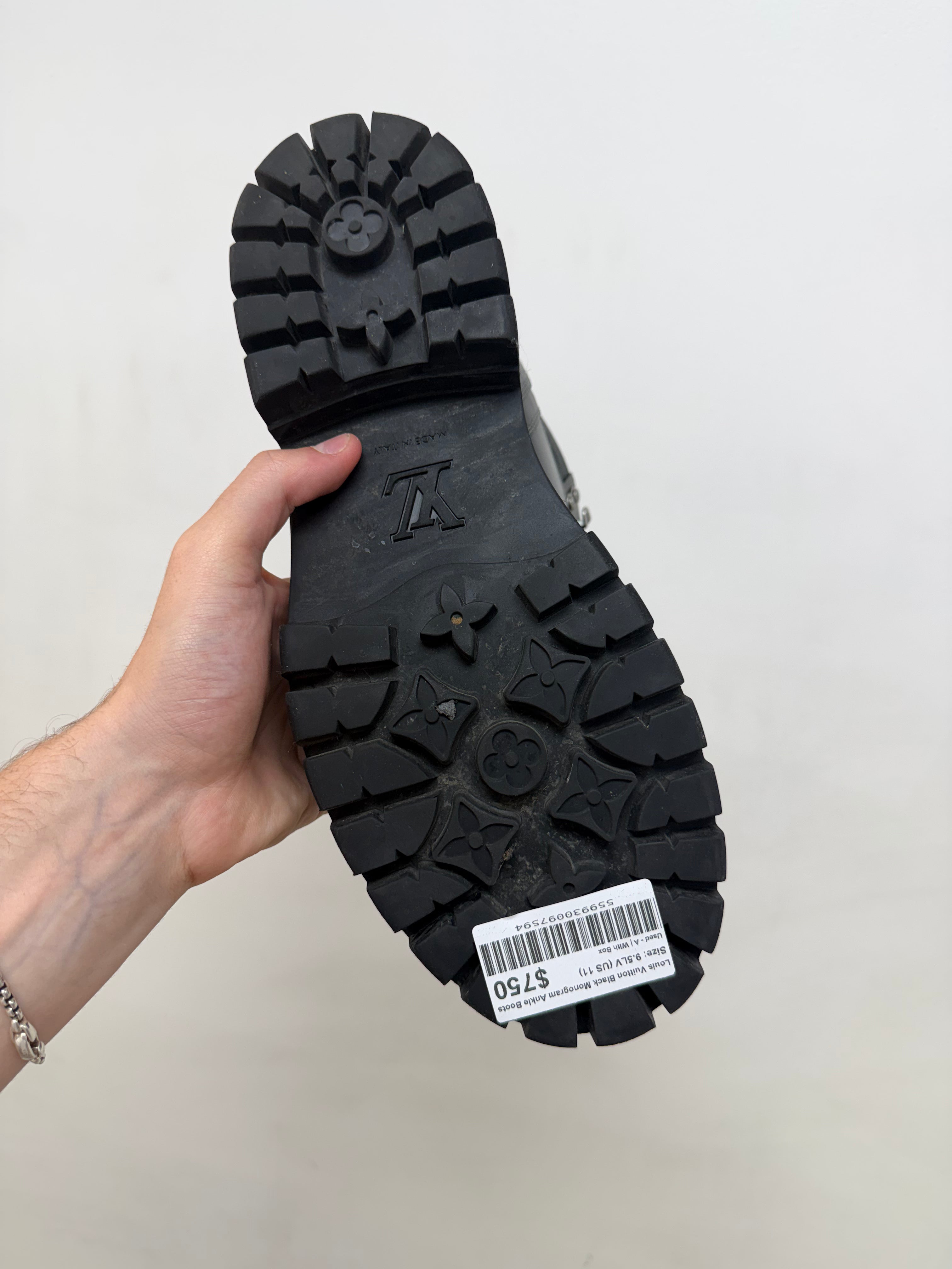 Louis Vuitton Black Monogram Ankle Boots