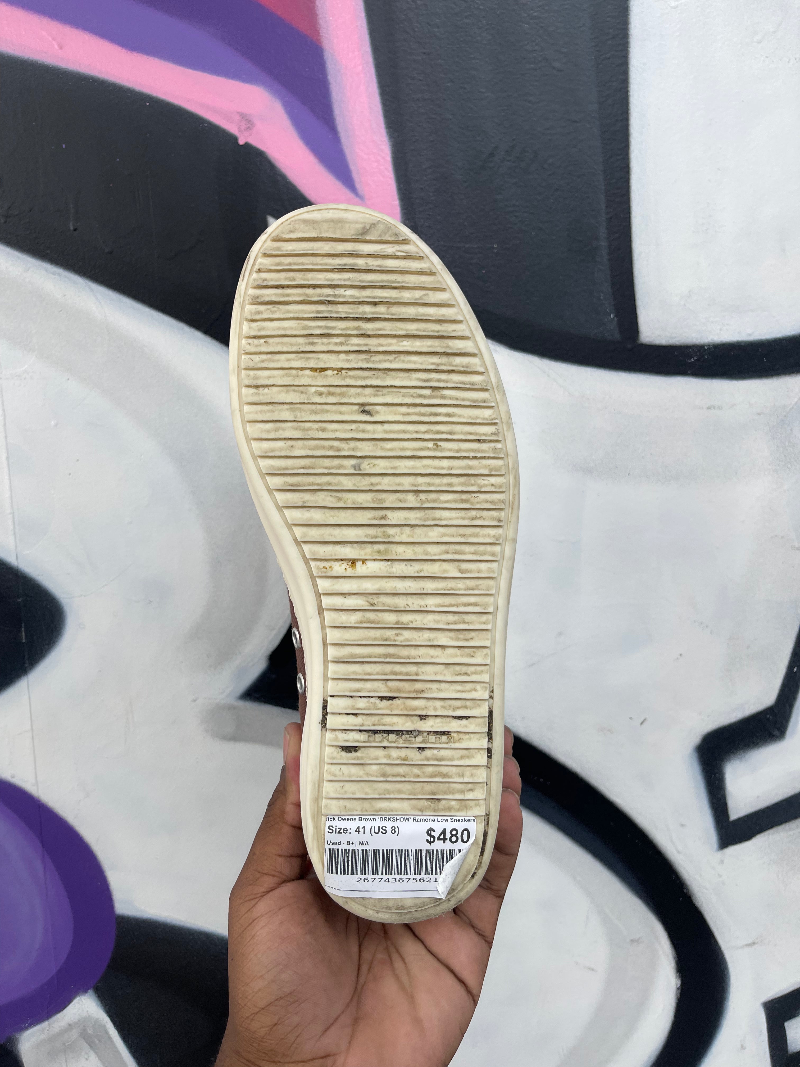 Rick Owens Brown 'DRKSHDW' Ramone Low Sneakers
