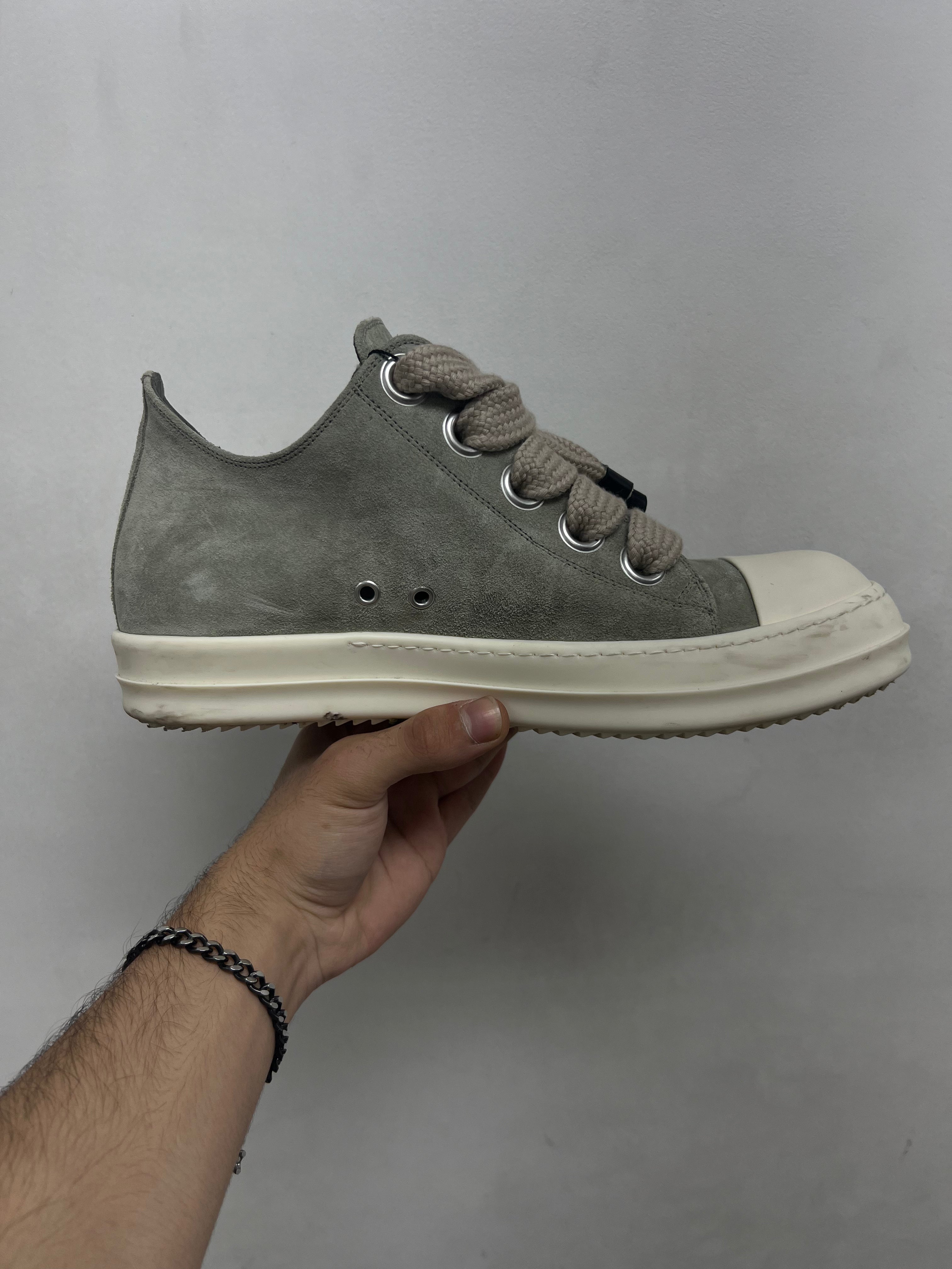 Rick Owens Dark Pearl Jumbo Lace Ramone Low Sneakers