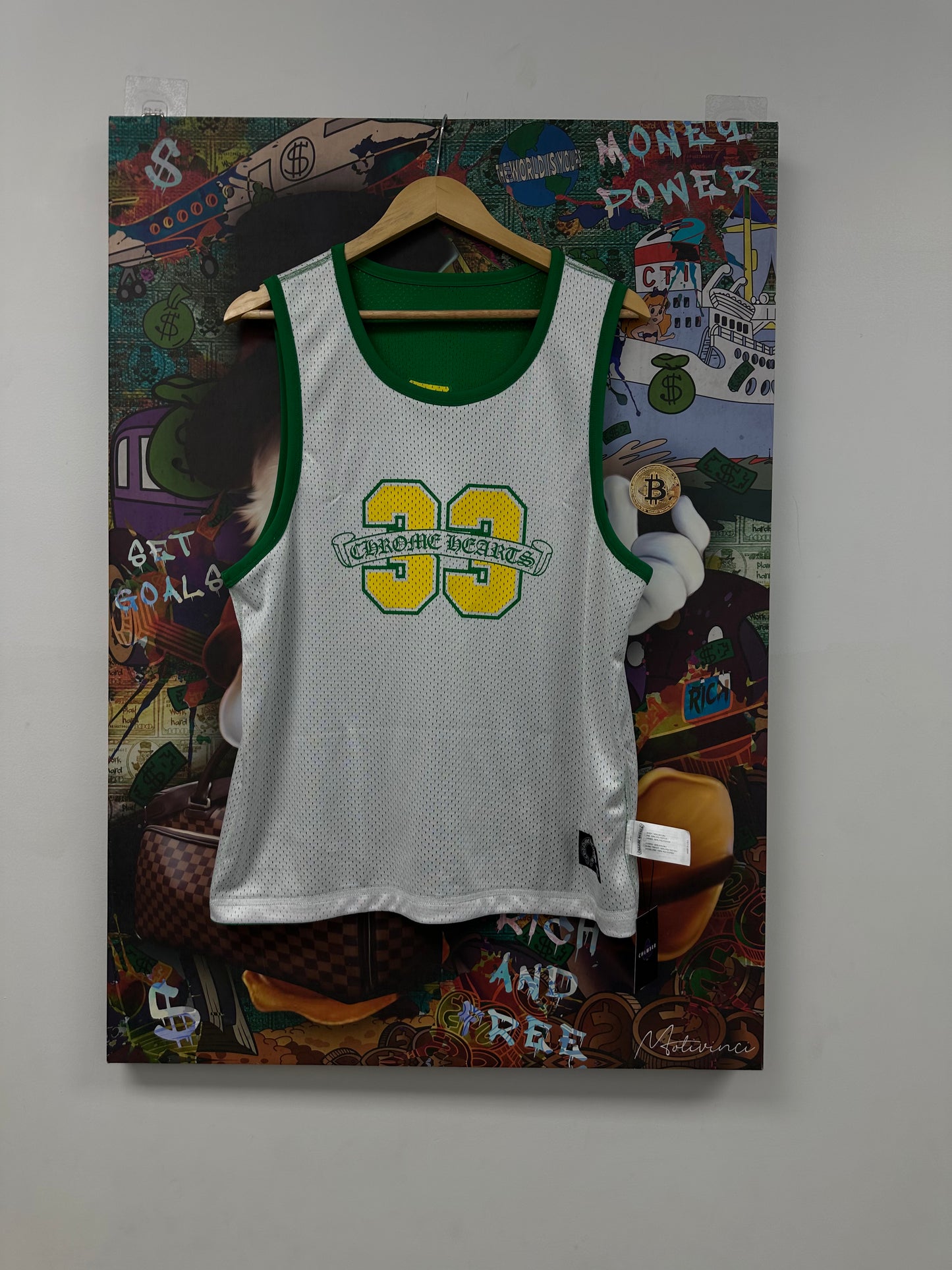 Chrome Hearts Green Mesh Jersey New Small With Tags