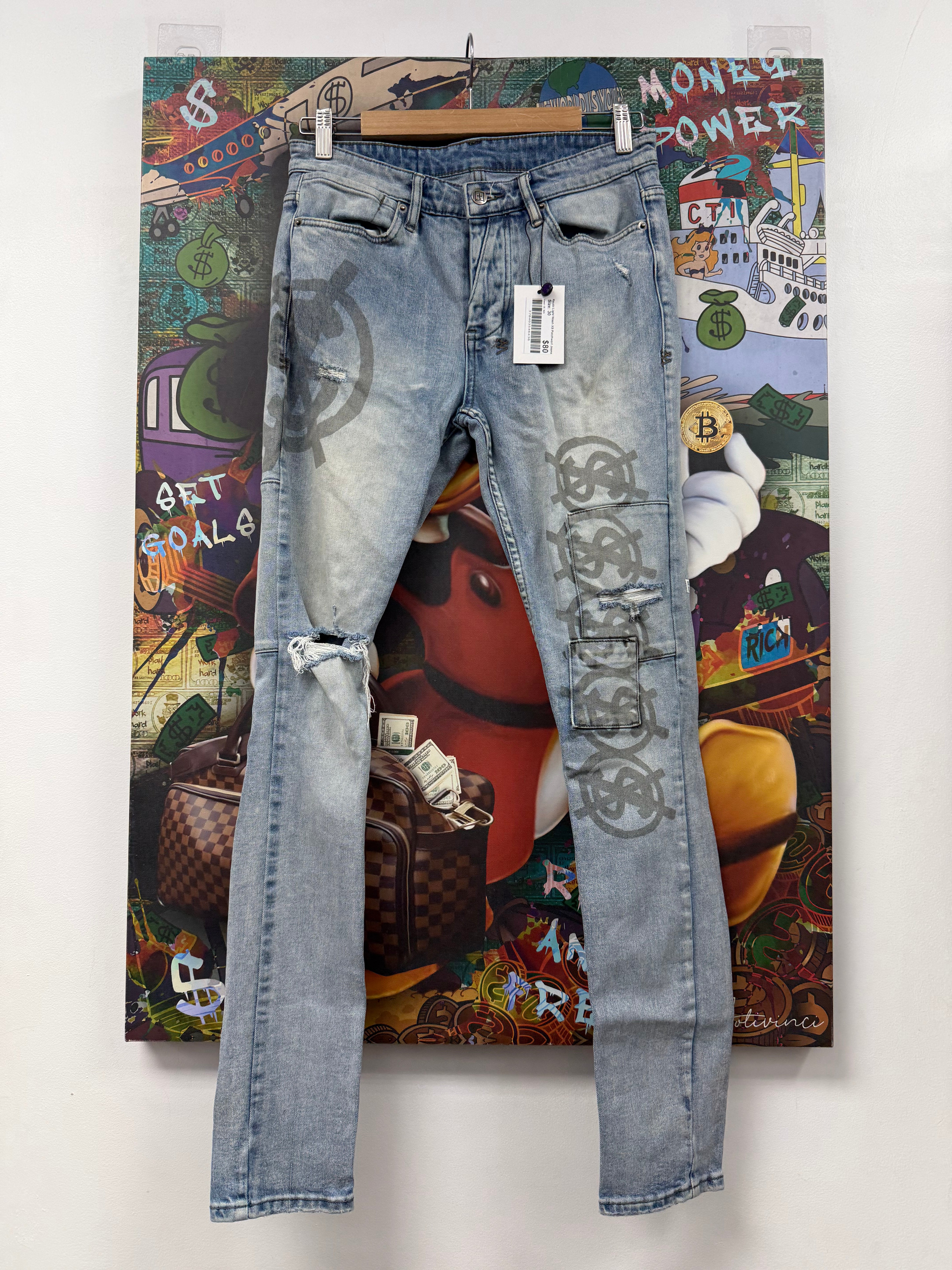 Ksubi Light Wash XS Patchworl Jeans