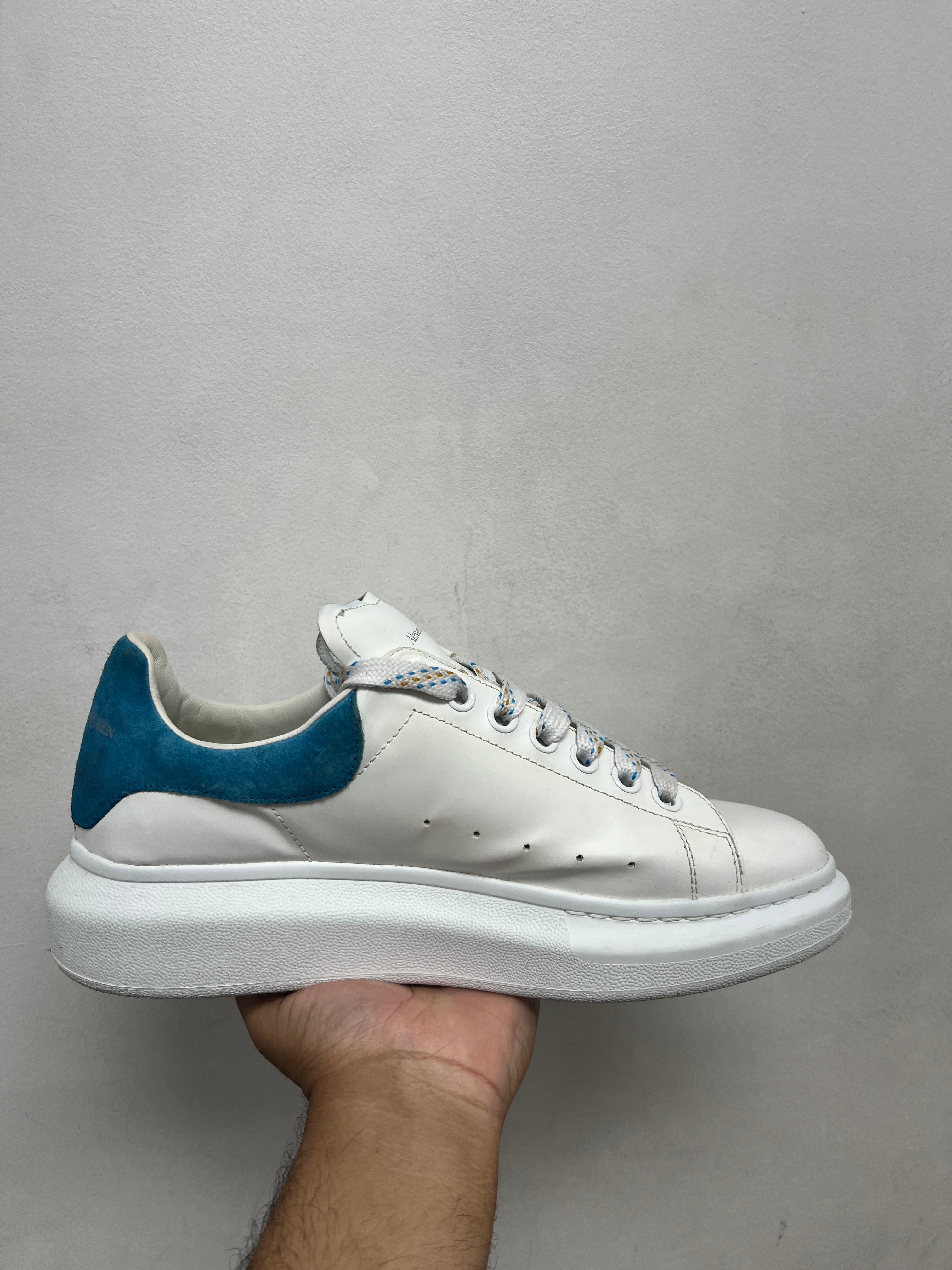 Alexander McQueen White Turquoise Oversized Sneakers