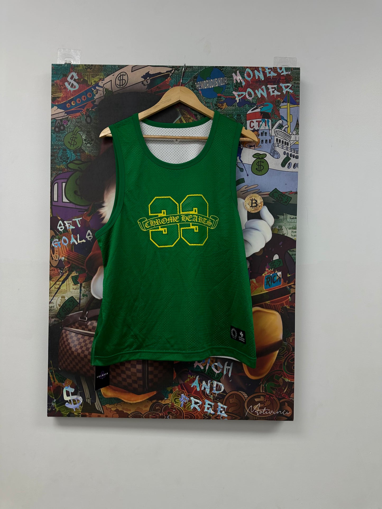 Chrome Hearts Green Mesh Jersey New Small With Tags