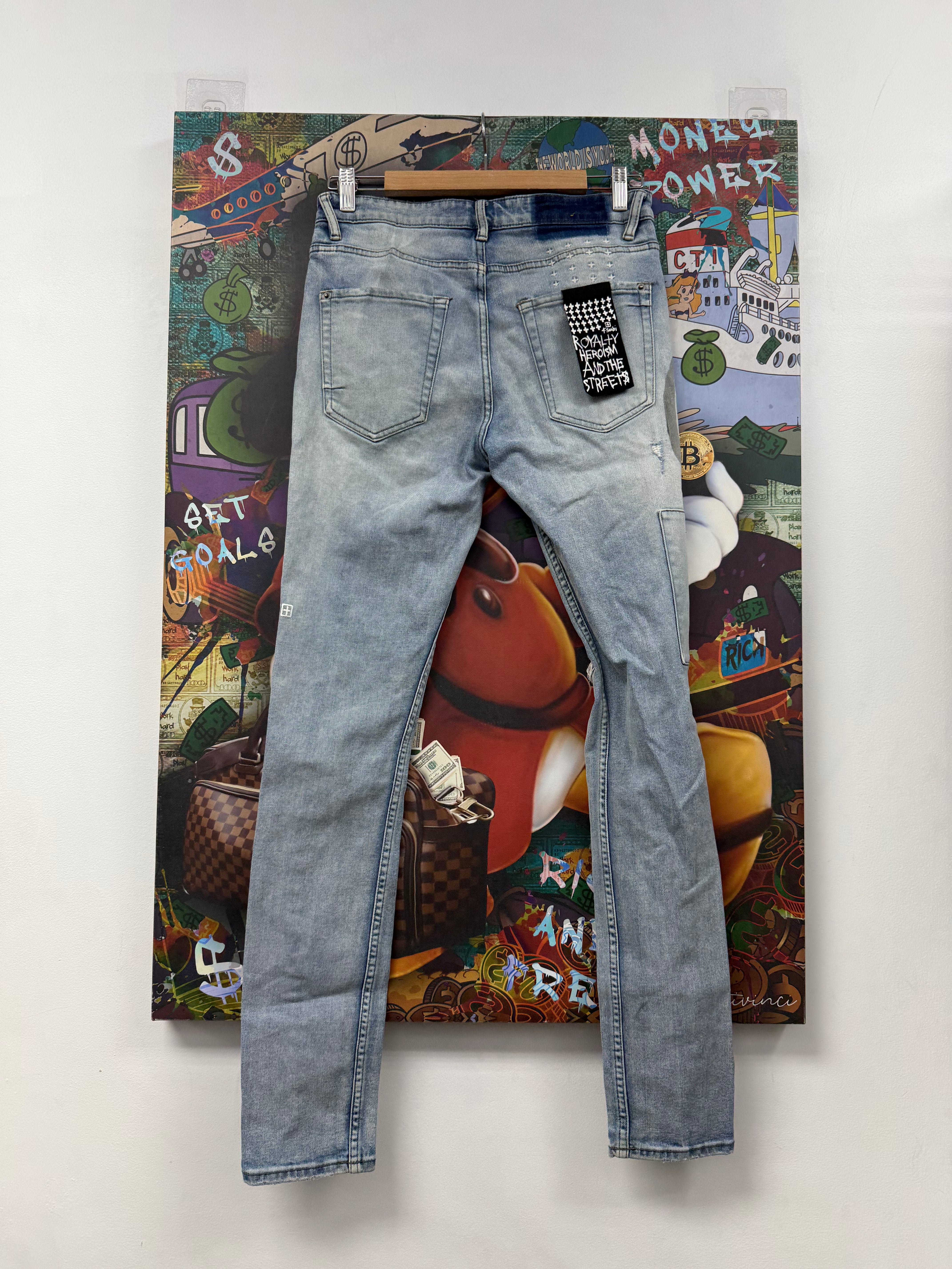 Ksubi Light Wash XS Patchworl Jeans