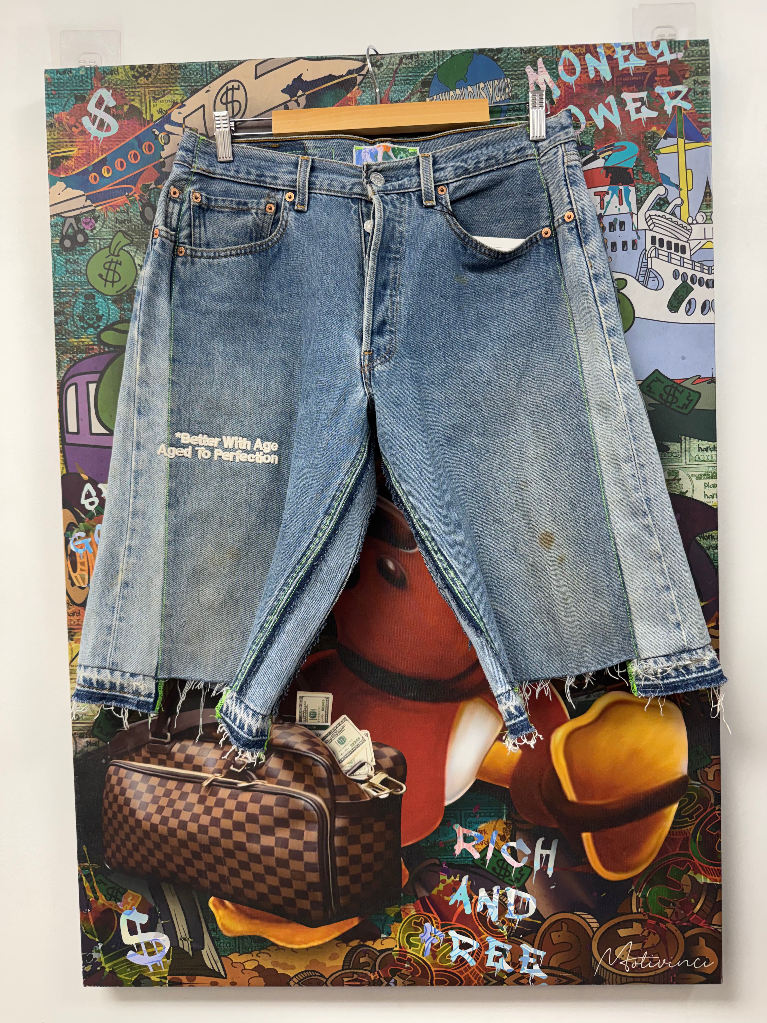 Better With Age Altar Reconstructed Jean Shorts