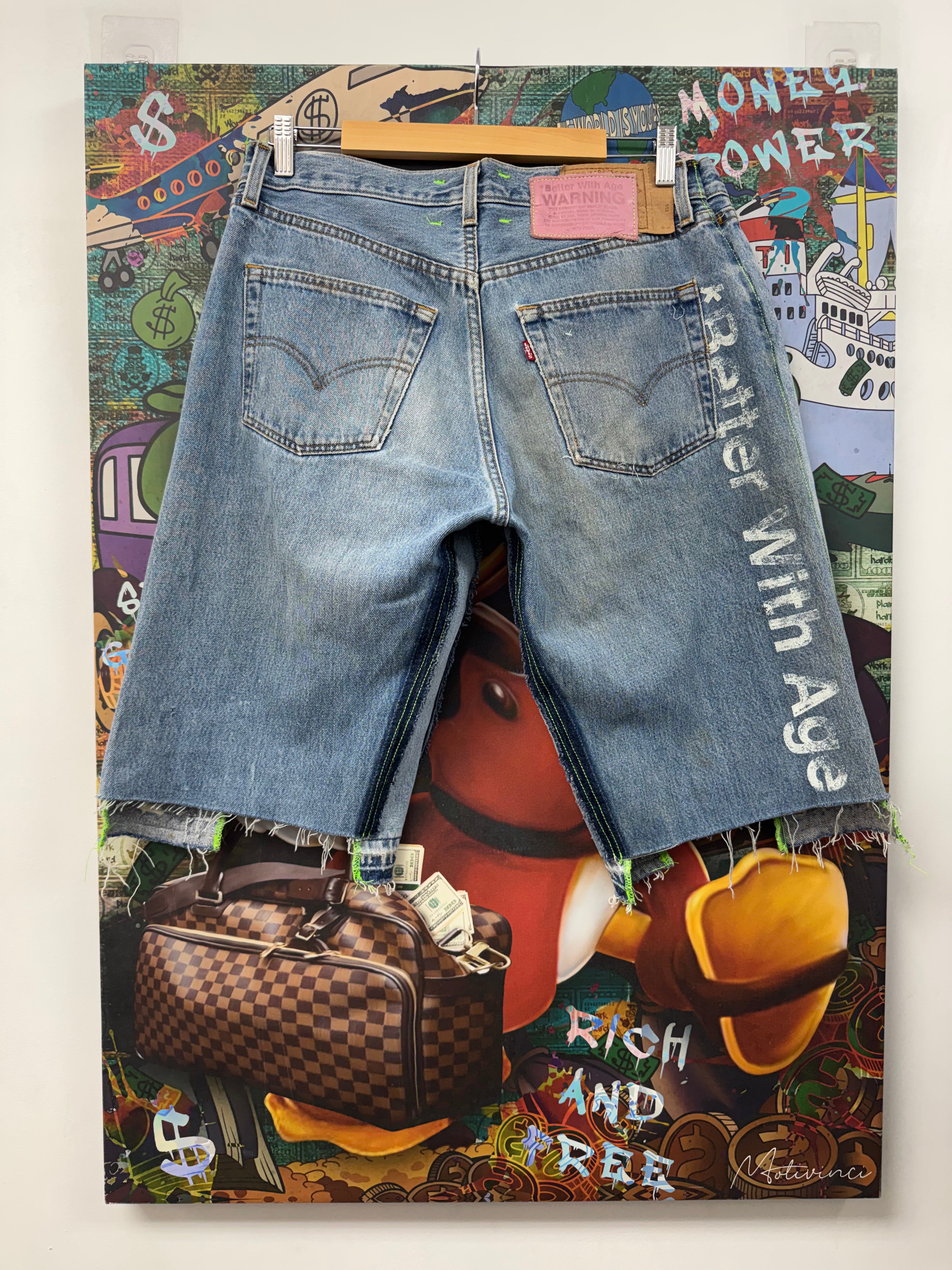 Better With Age Altar Reconstructed Jean Shorts