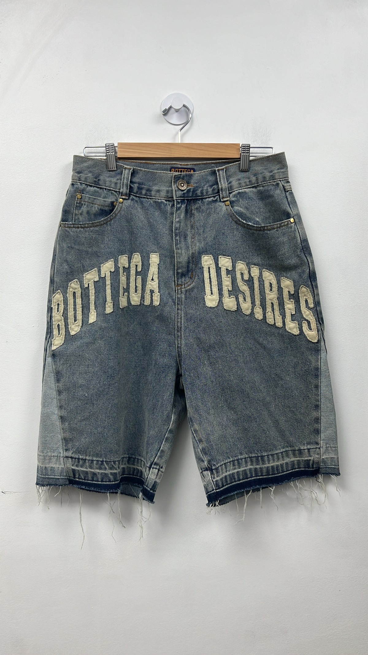Bottega Desires Light Wash Jean Shorts