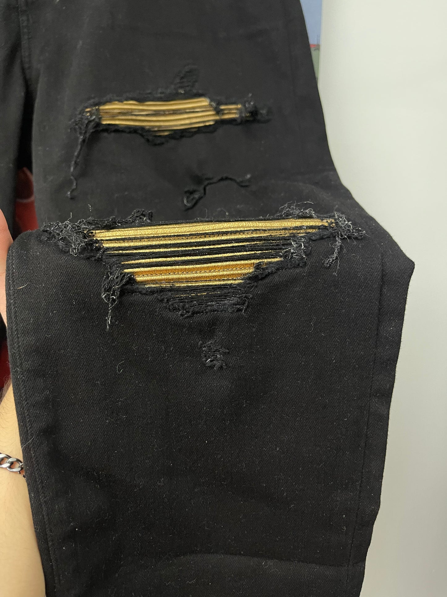 Amiri MX1 Black Gold Patch Used