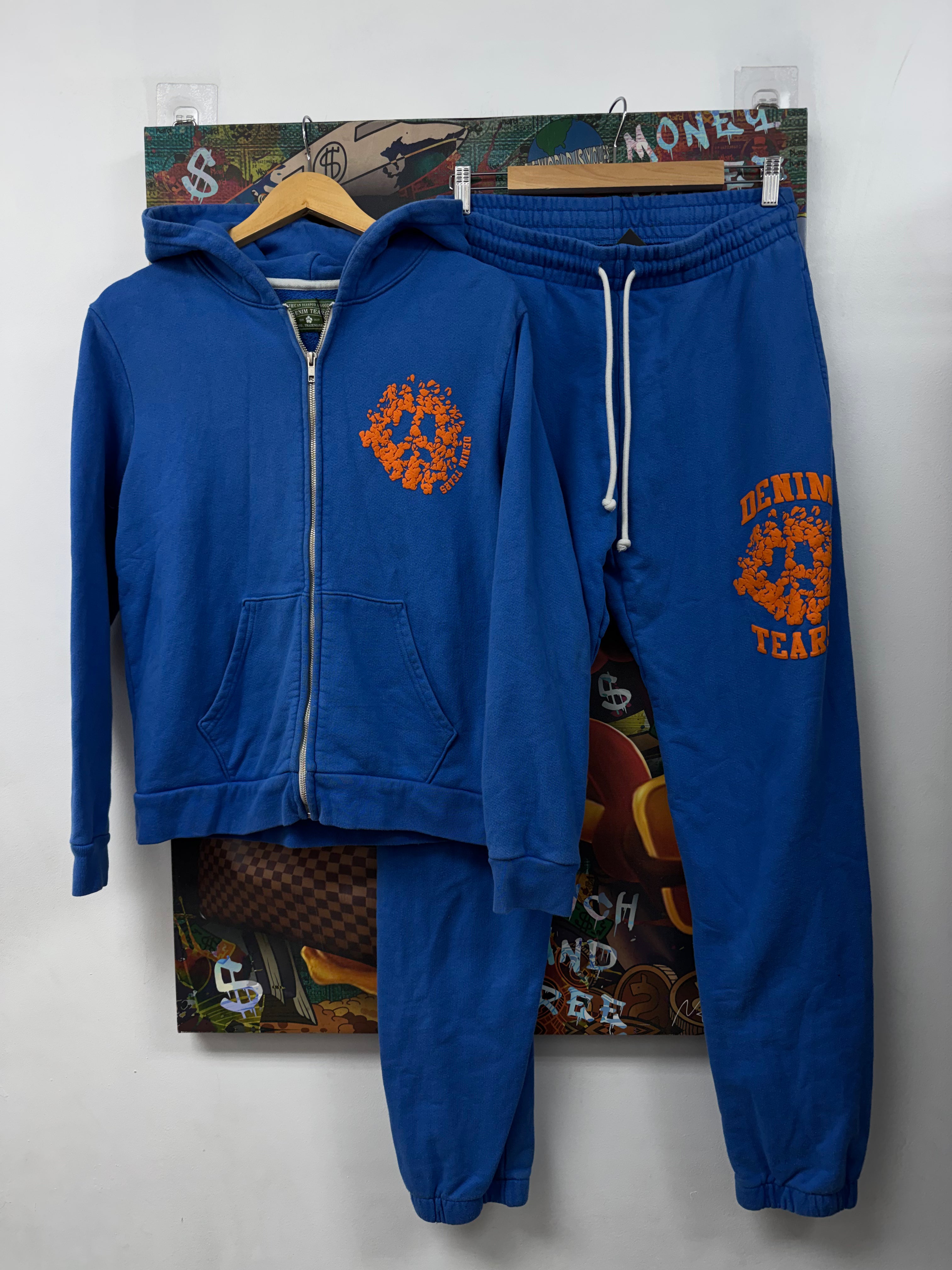 Denim Tears Blue Orange University Sweatsuit