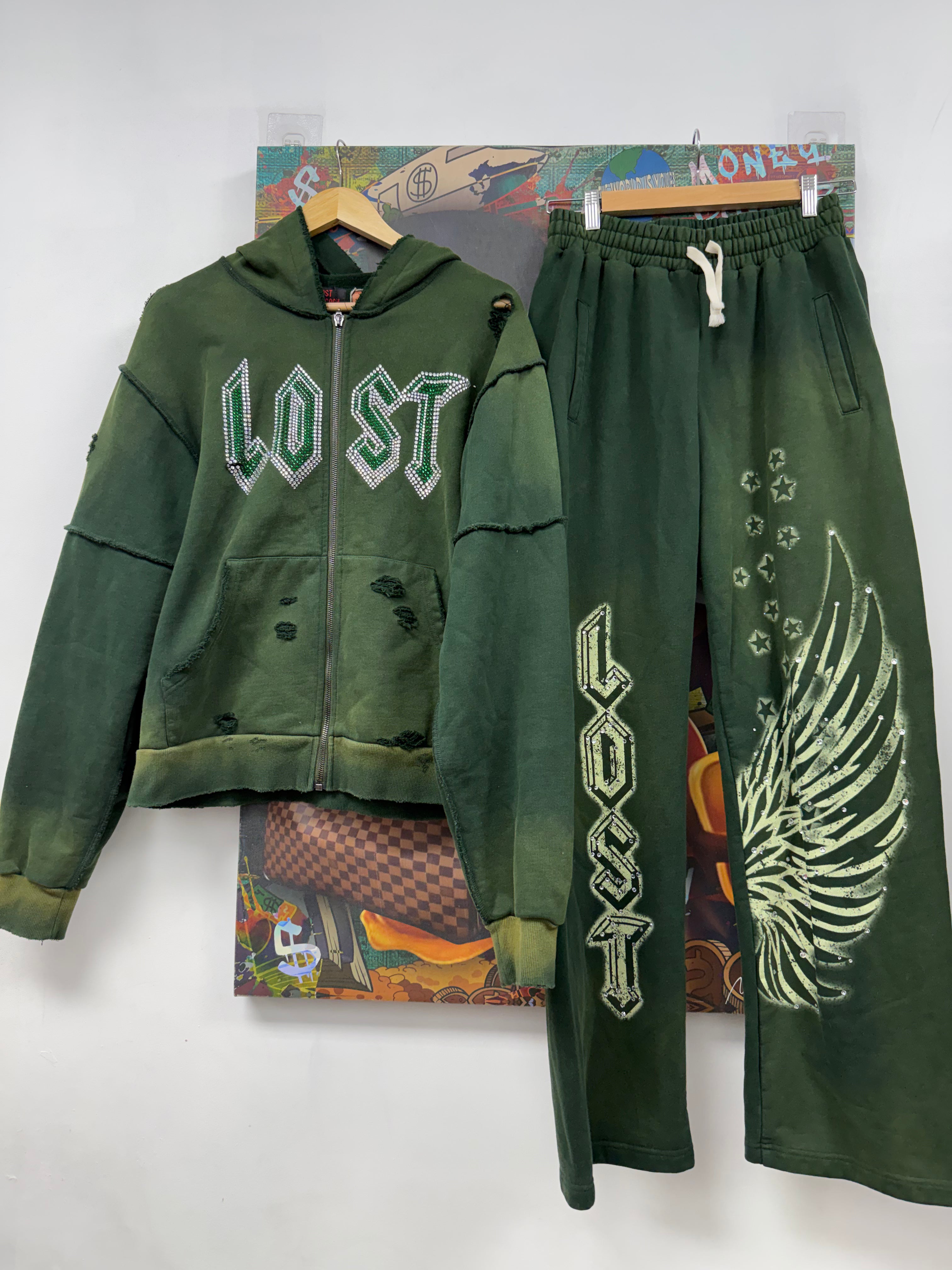 Lost Intricacy Green Angel Sweatsuit