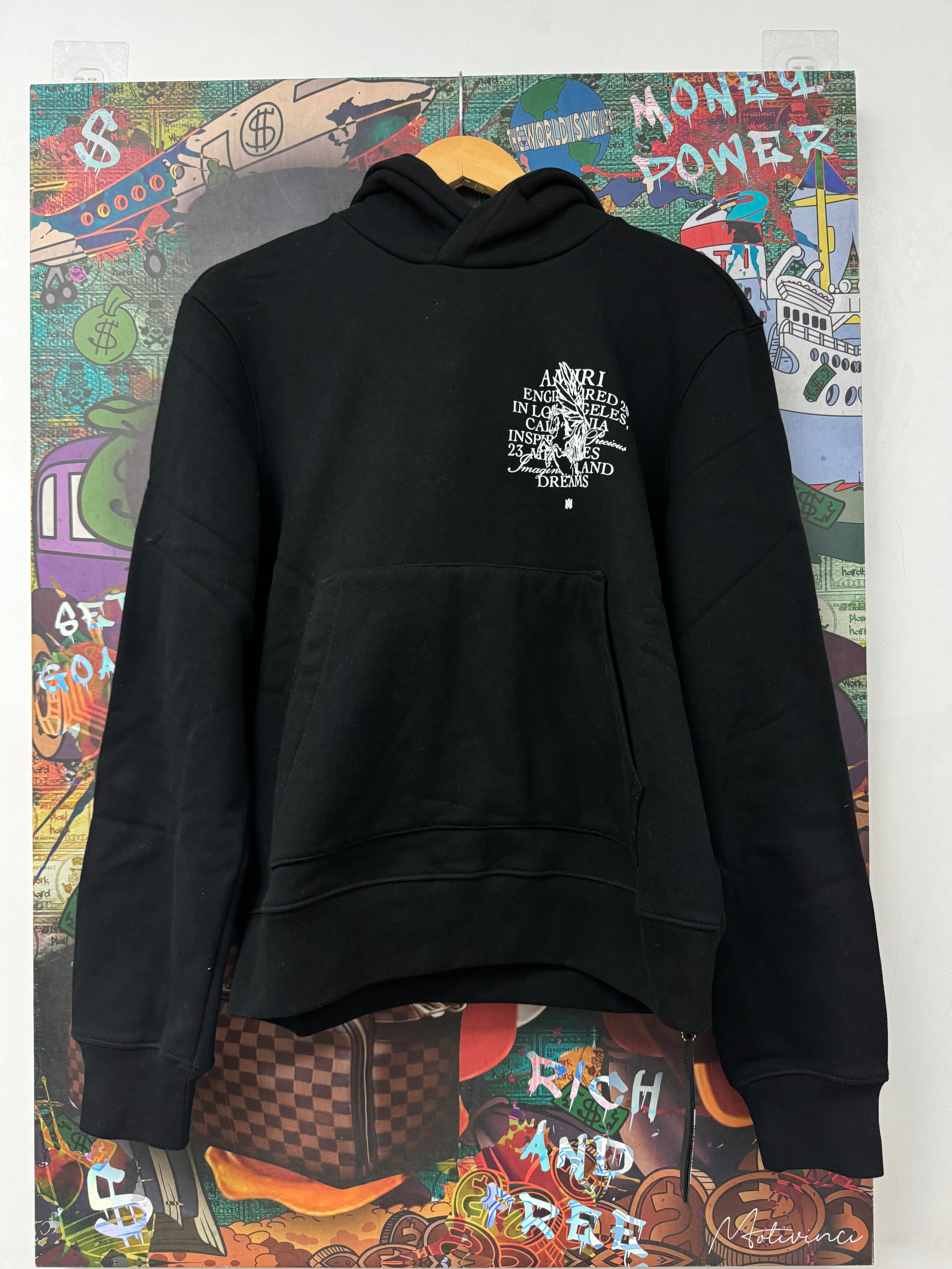 Amiri "Precious Memories" Black Pullover Hoodie