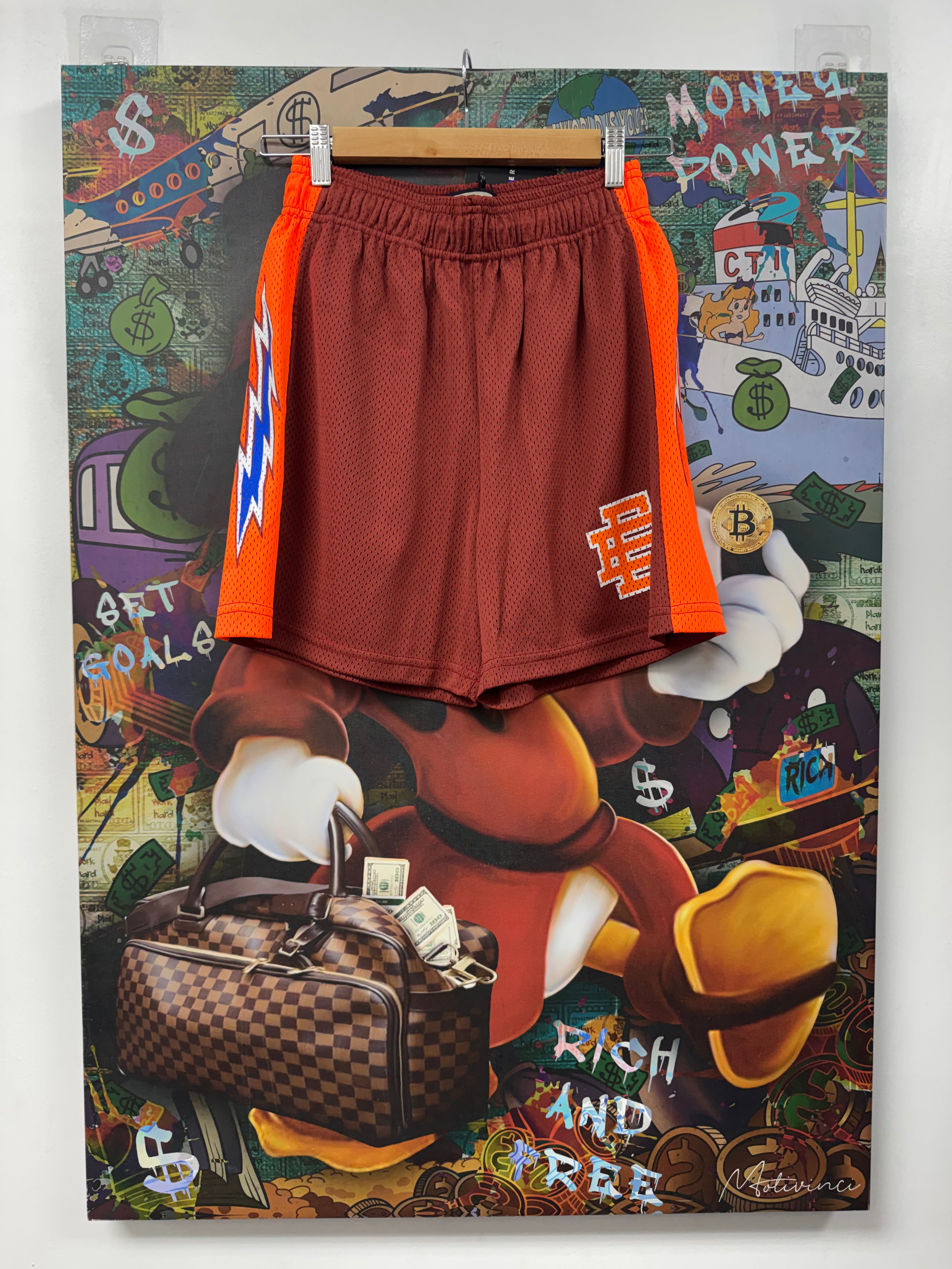 Eric Emanuel Burgundy Orange Shorts