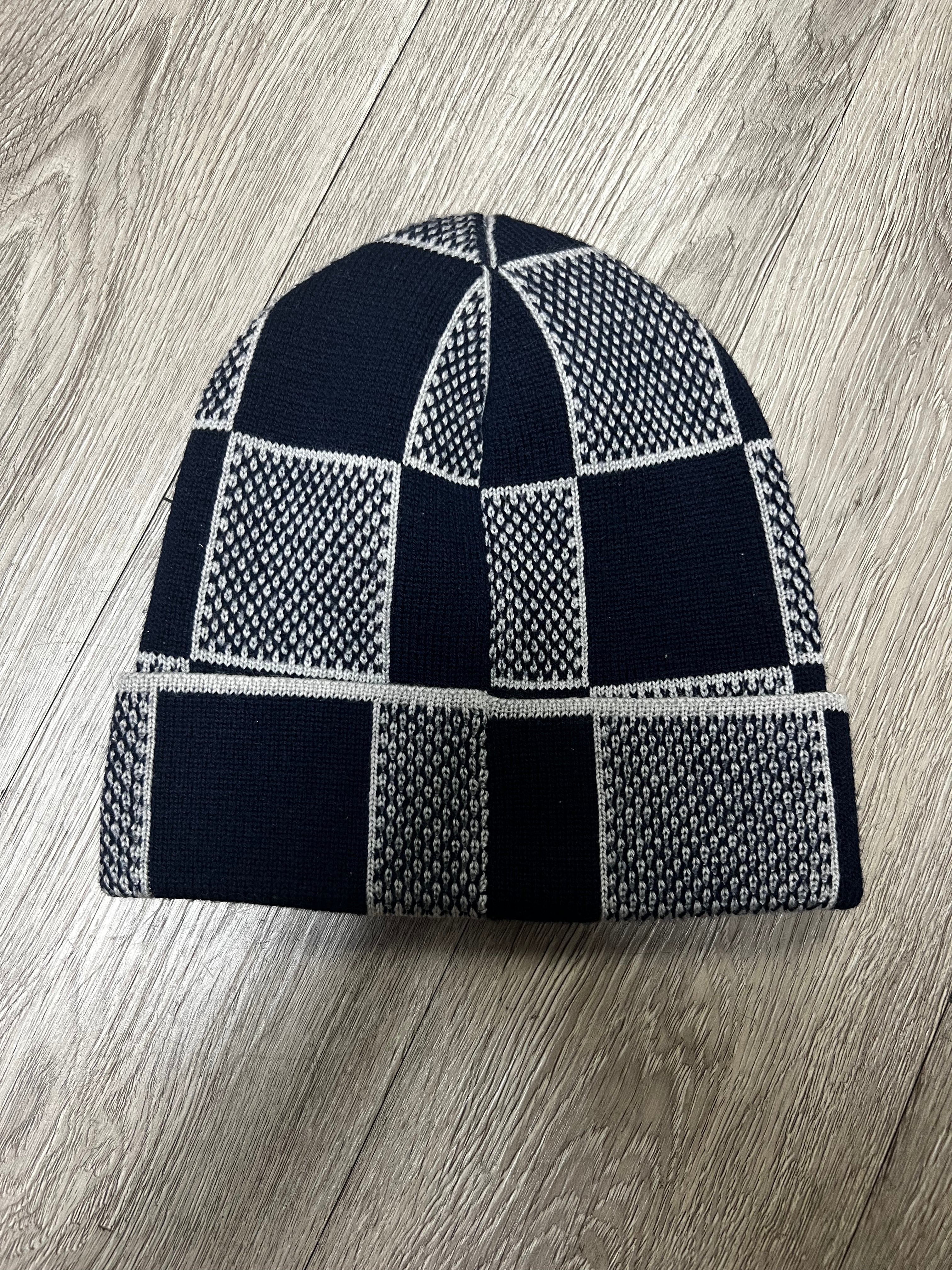 Louis Vuitton Navy Damier Marque Beanie